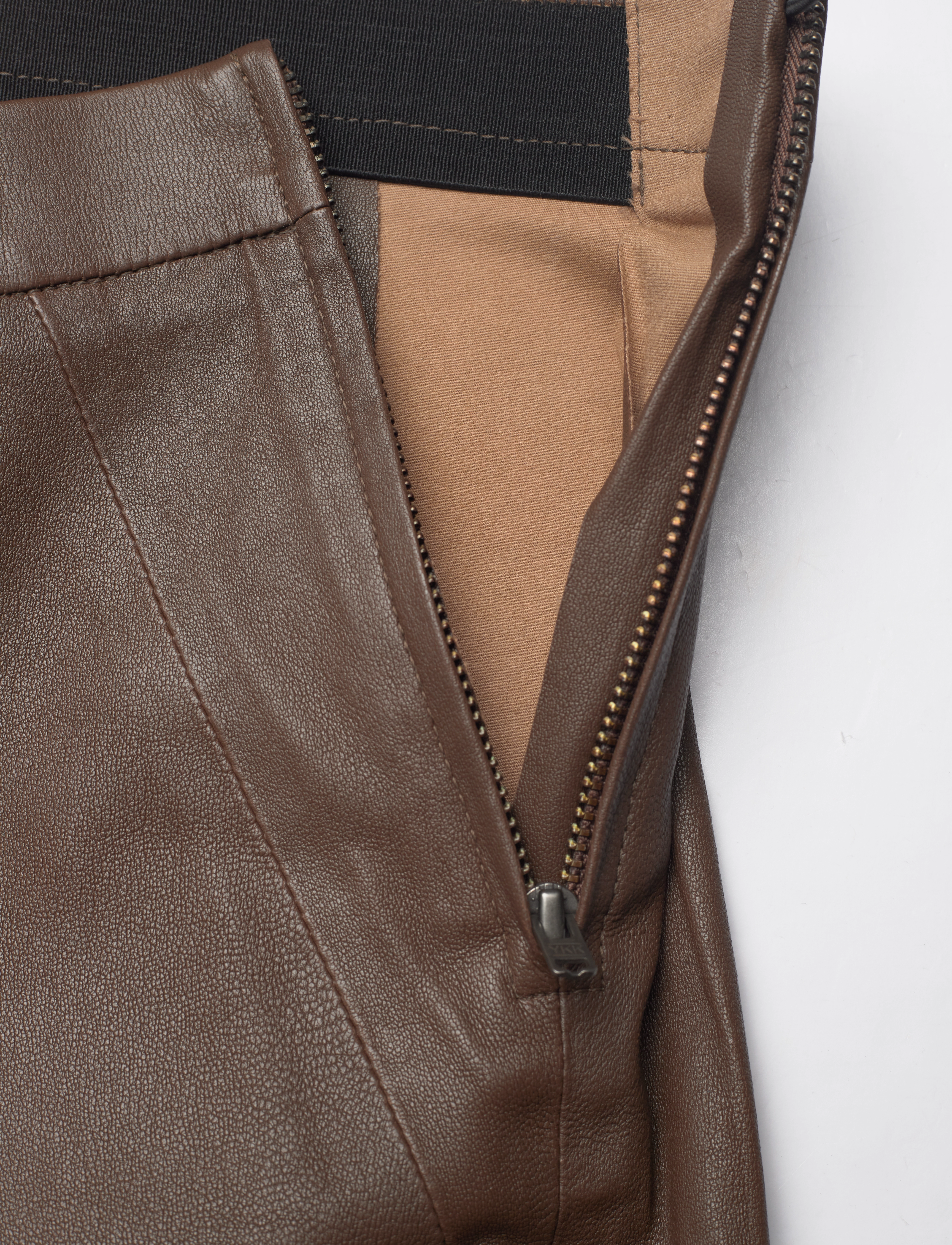 Dante6 - Tyson crop flare leather pants - smokey olive - 2