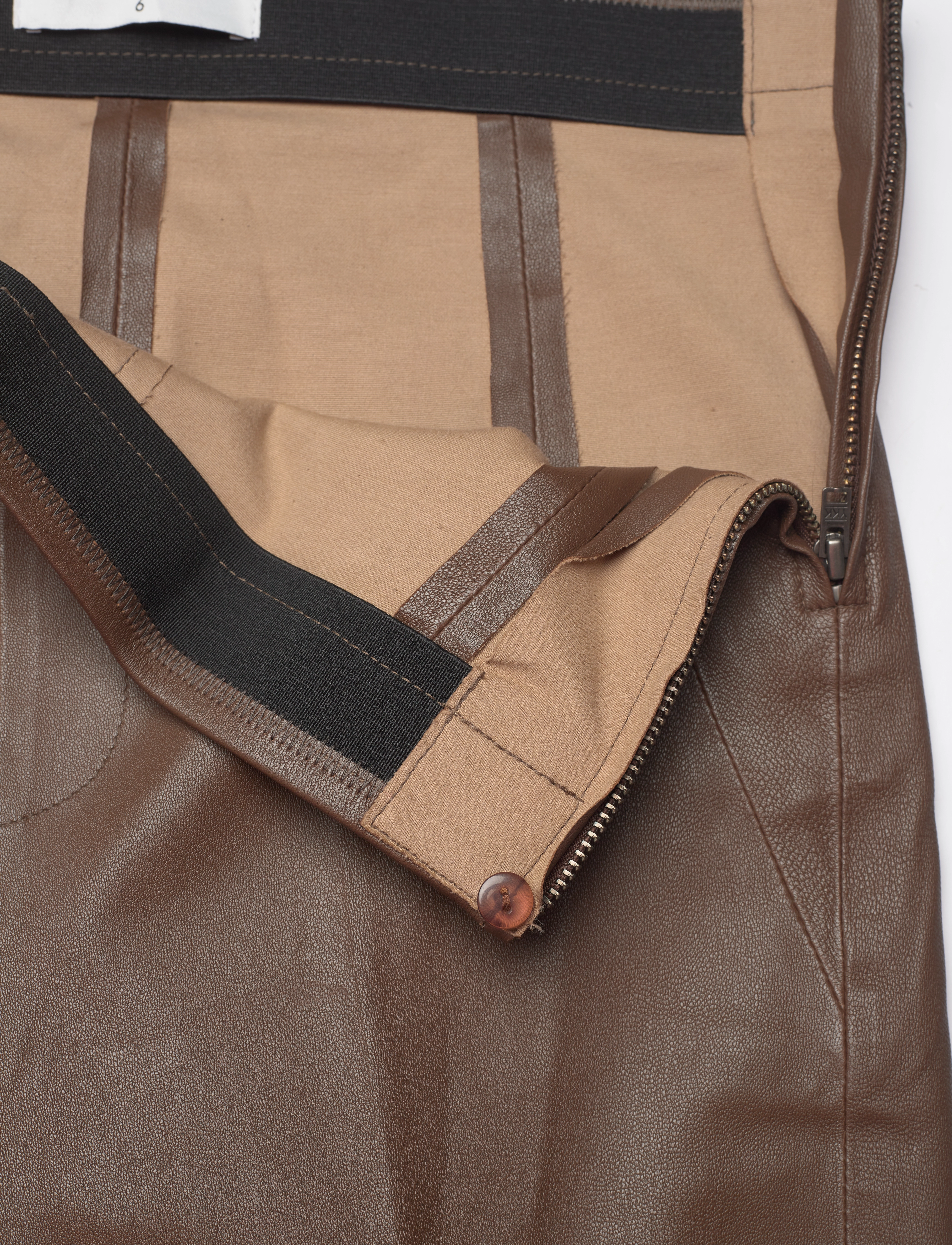 Dante6 - Tyson flare leather pants - smokey olive - 2