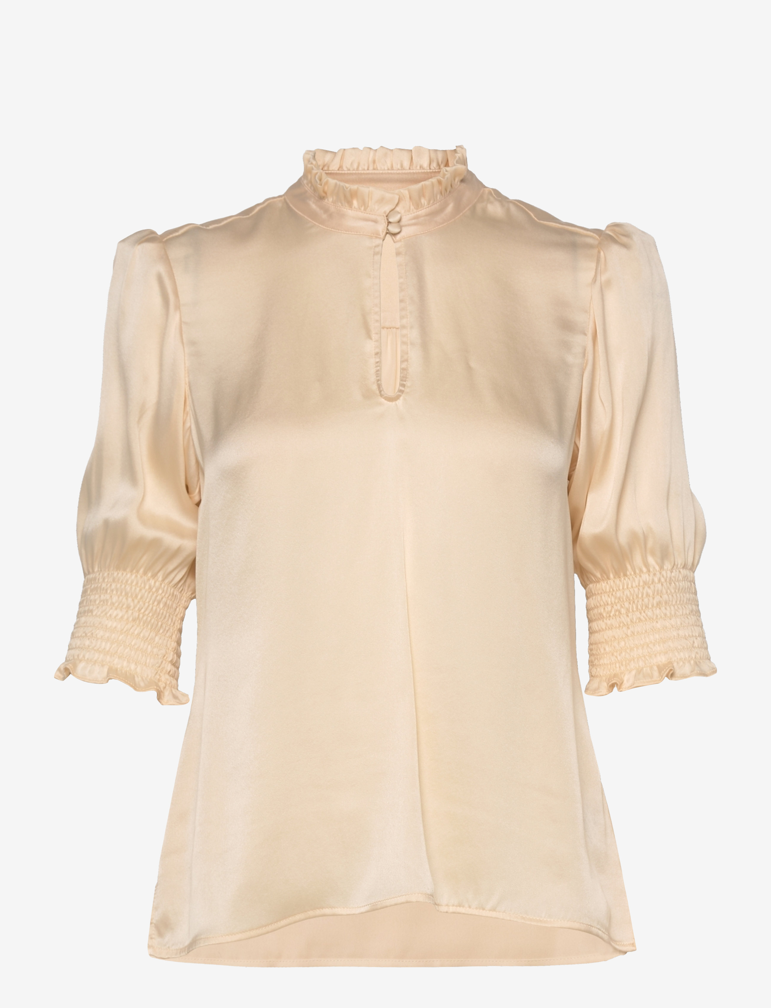 Dante6 - Allisto stretch silk mix top - butter cream - 1