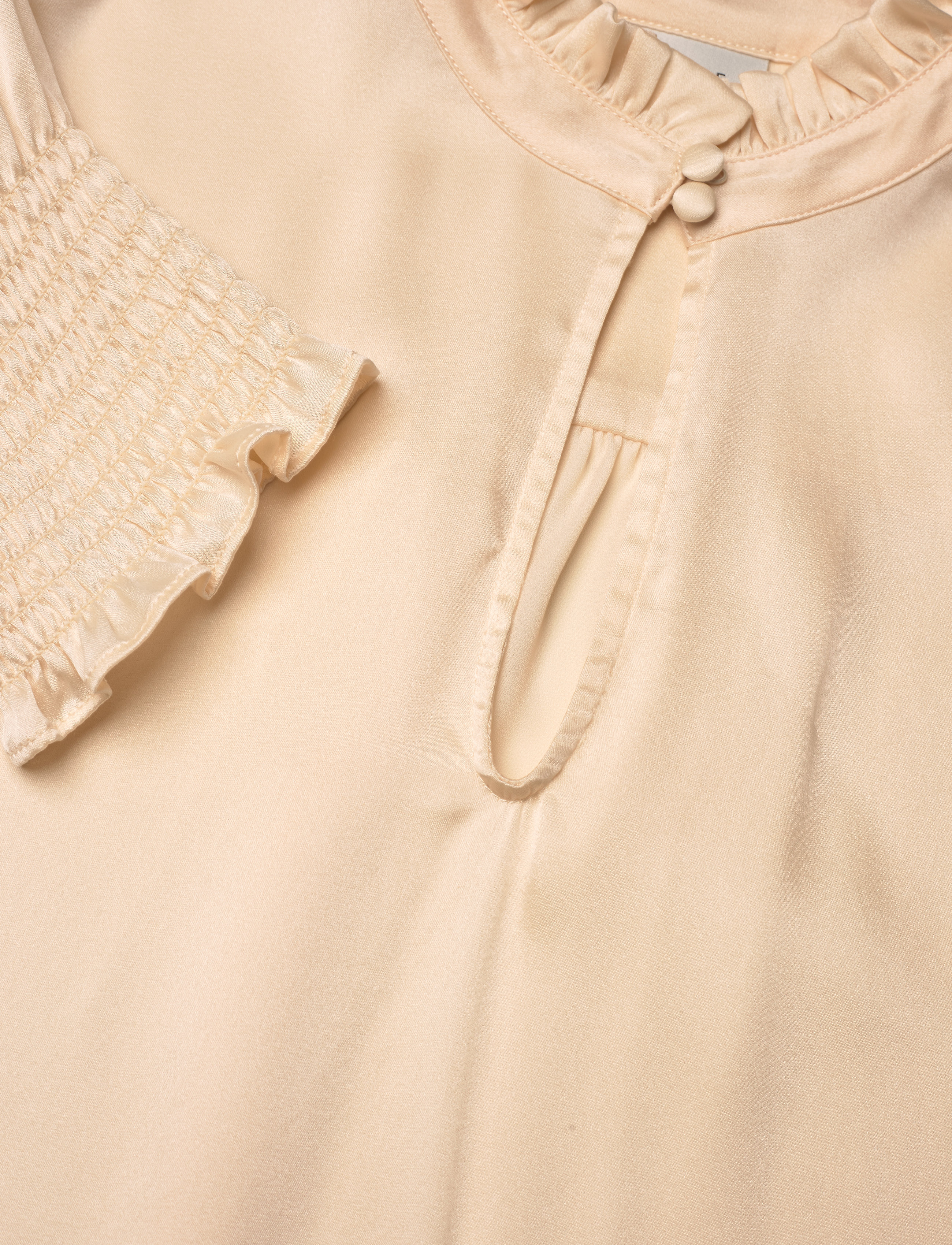 Dante6 - Allisto stretch silk mix top - butter cream - 3