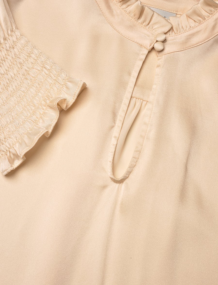 Dante6 - Allisto stretch silk mix top - butter cream - 3