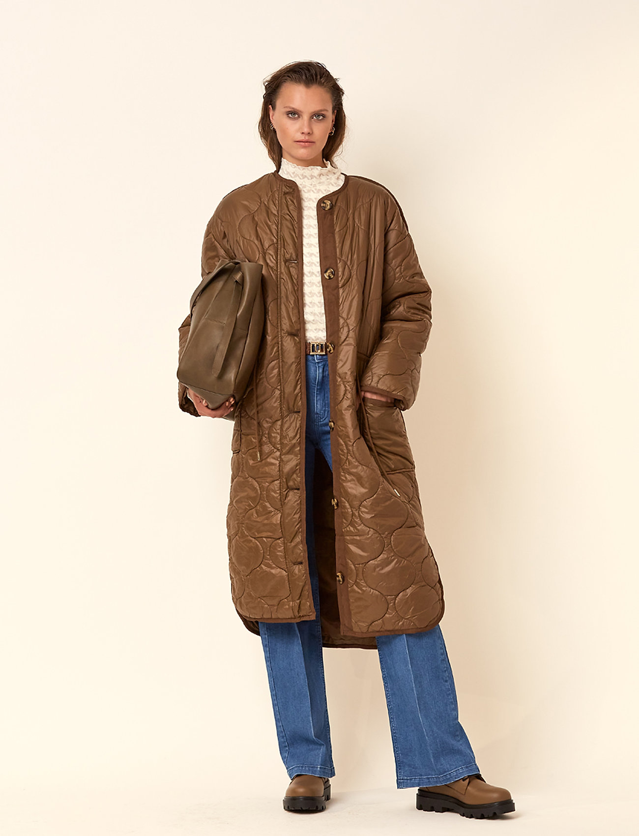 Dante6 - Reece quilted coat - manteaux d'hiver - brown sugar - 0