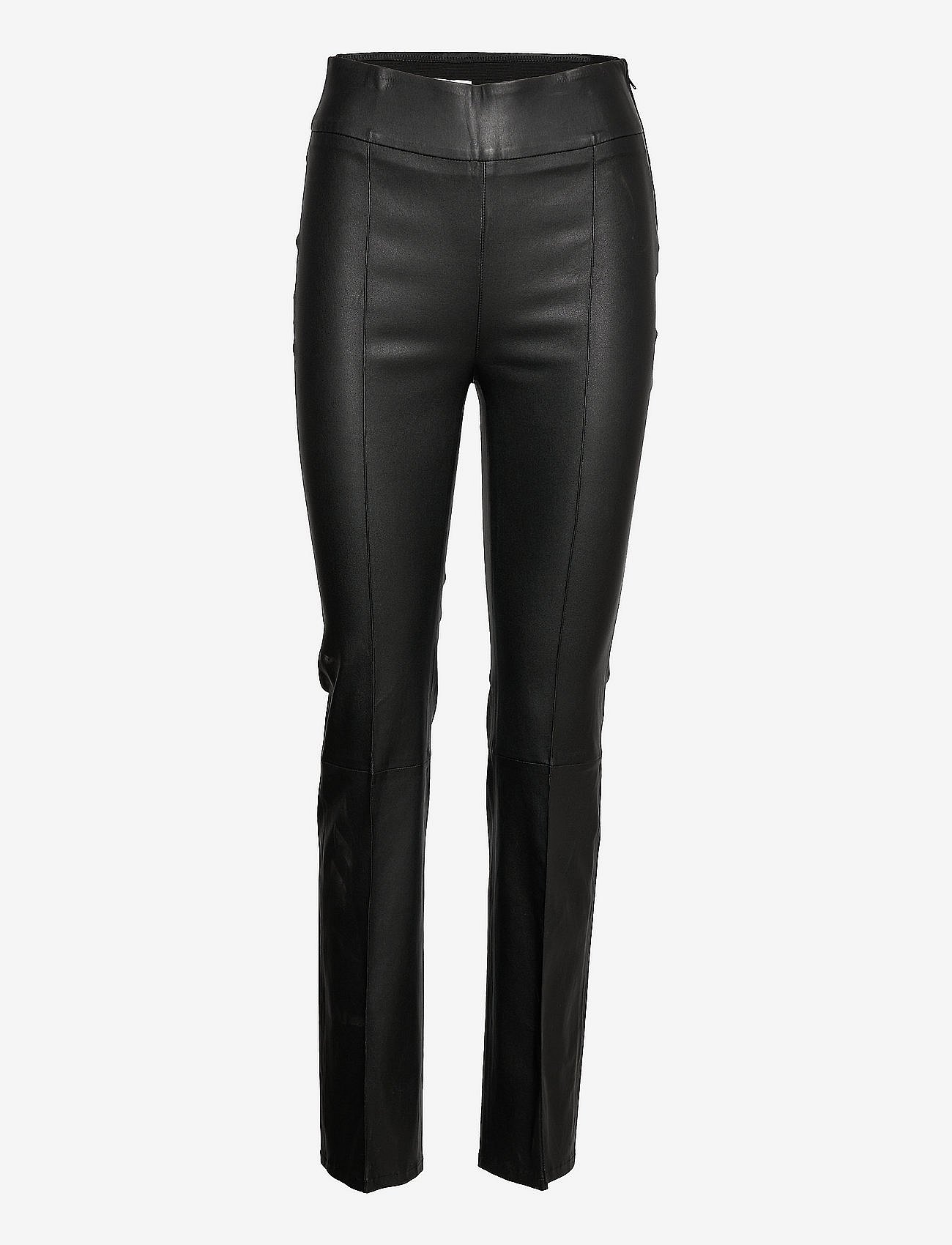 Fyen stretch leather pants - RAVEN