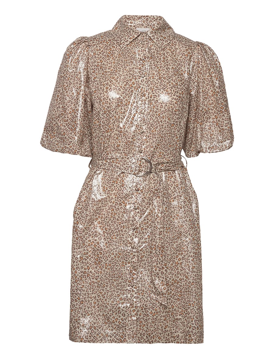 Dante6 - Mirri leopard dress - skjortklänningar - multicolour - 0