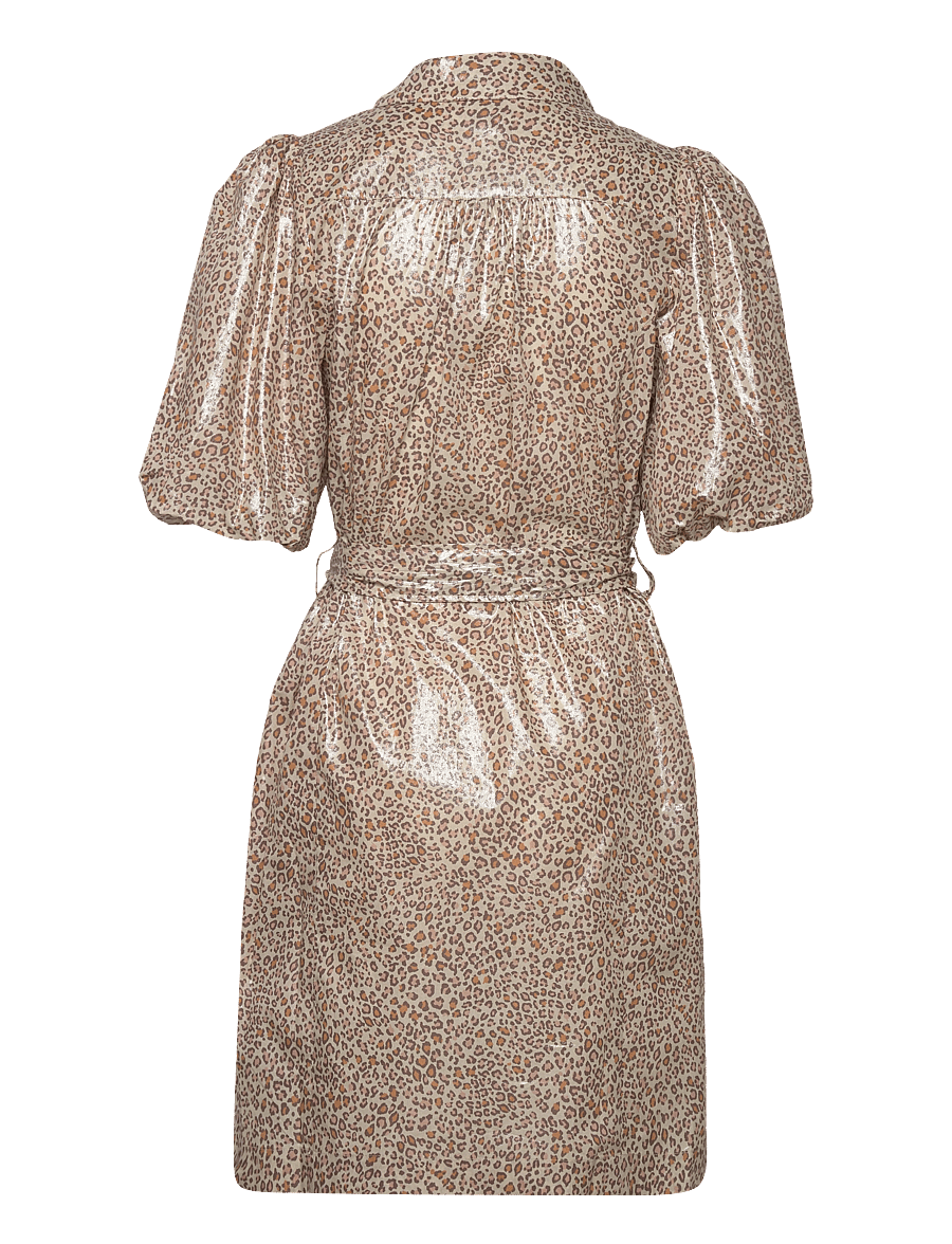 Dante6 - Mirri leopard dress - skjortklänningar - multicolour - 1