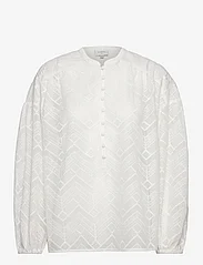 Dante6 - Darya embrodery blouse - langermede bluser - milk white - 0