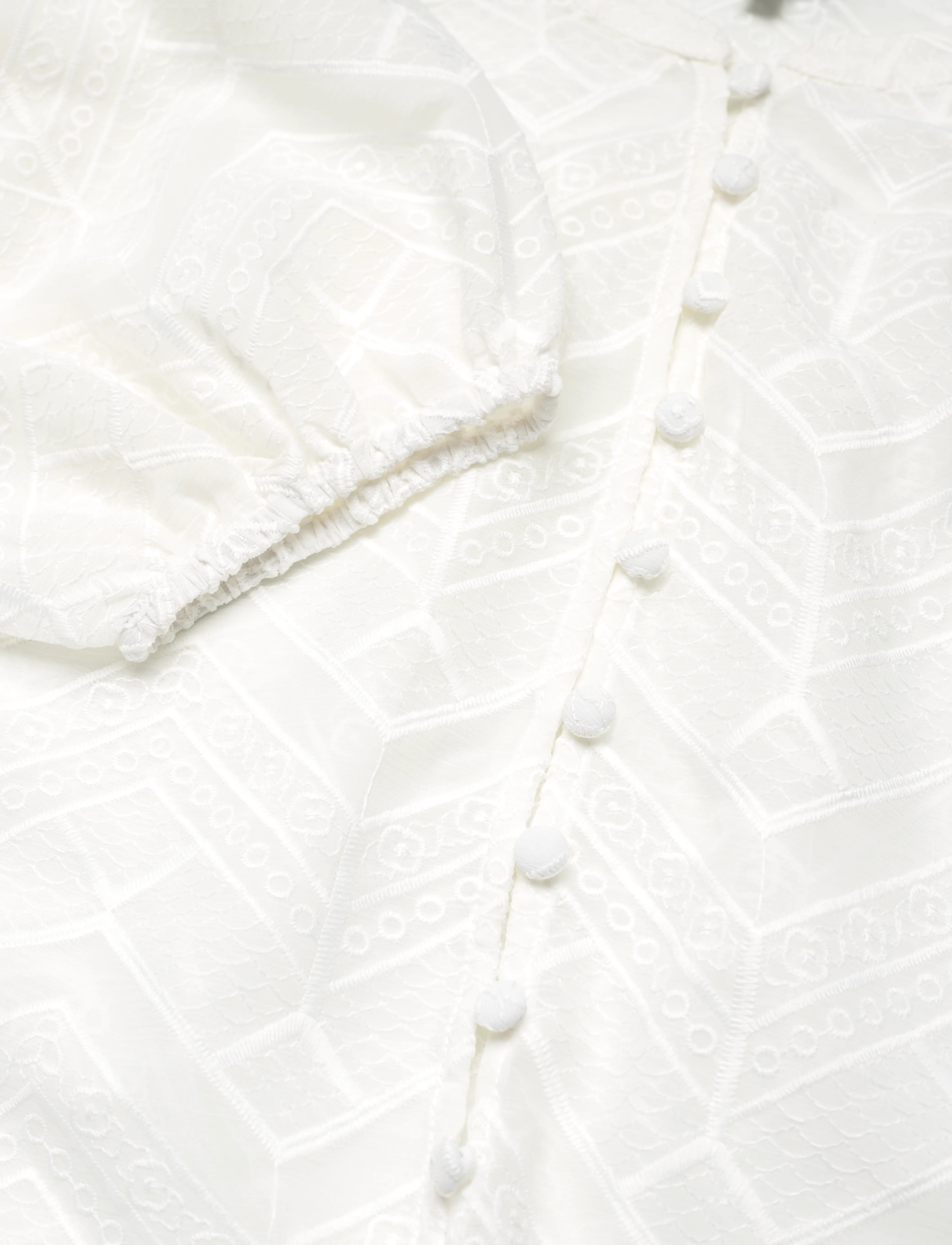 Dante6 - Darya embrodery blouse - milk white - 2