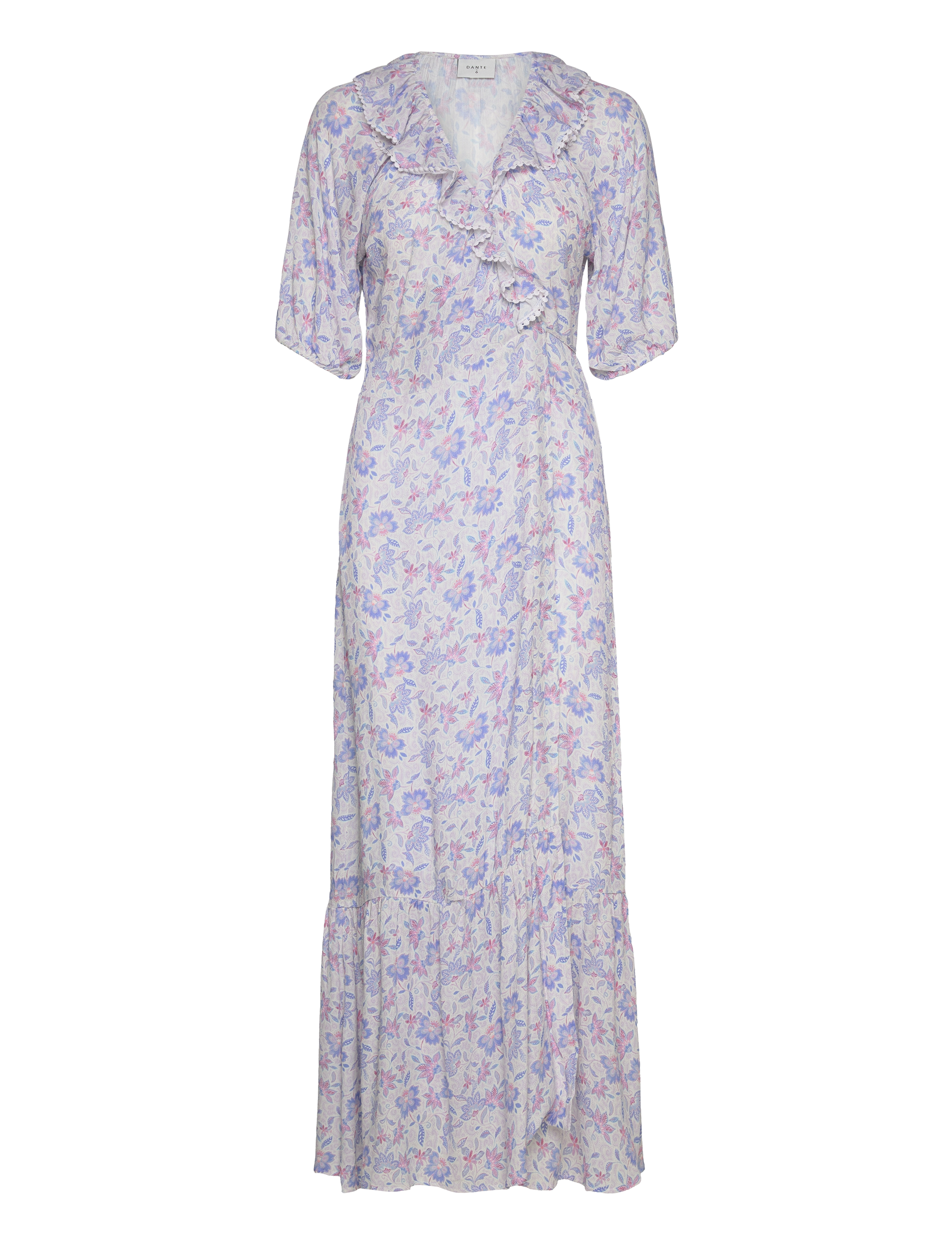DANTE6 Jamilla Printed Wrap Kleid Blau - 34 - Damen