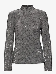 Dante6 - Nicci sequins top - blouses met lange mouwen - silver - 0
