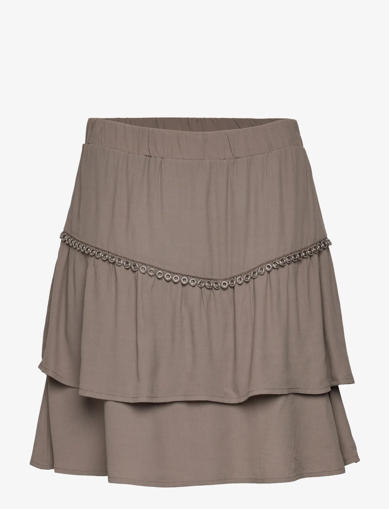 Dante6 - D6Chia eyelet mini skirt - korte rokken - warm grey - 0