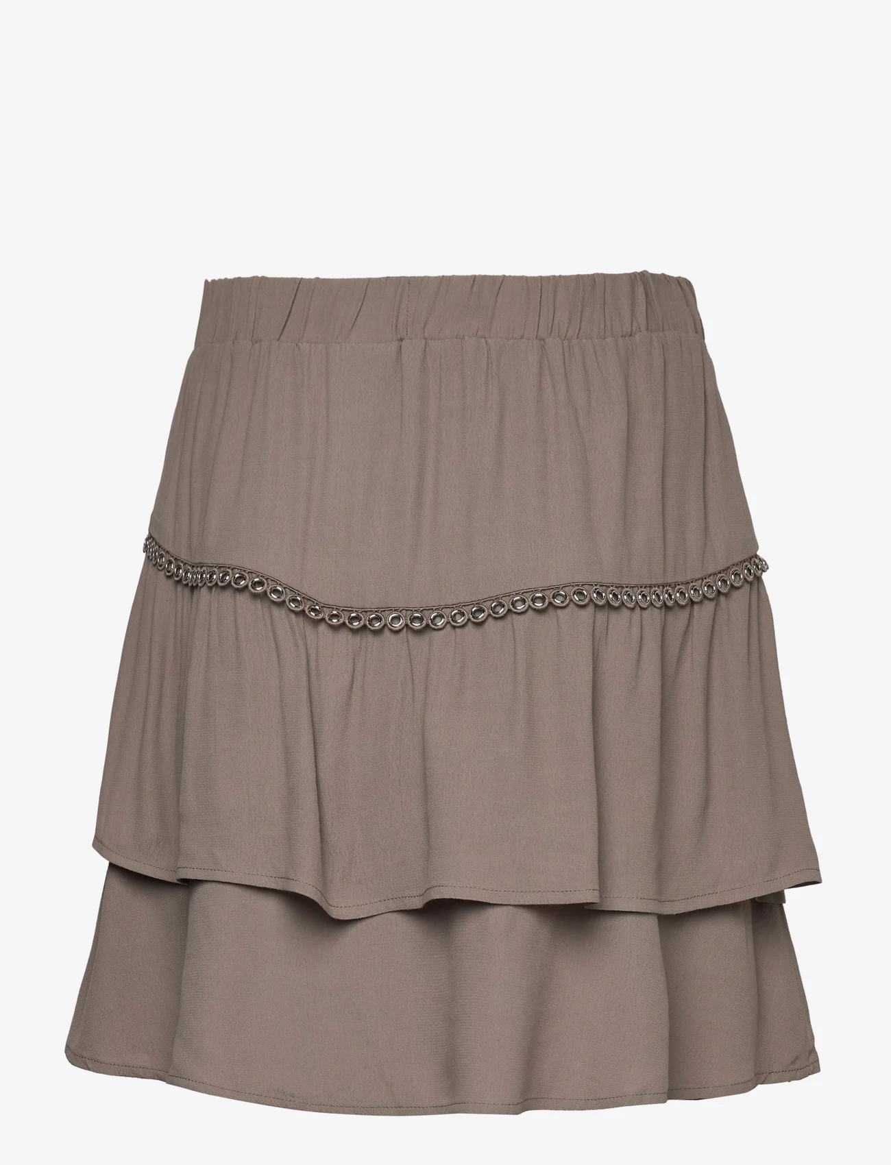 Dante6 - D6Chia eyelet mini skirt - short skirts - warm grey - 1