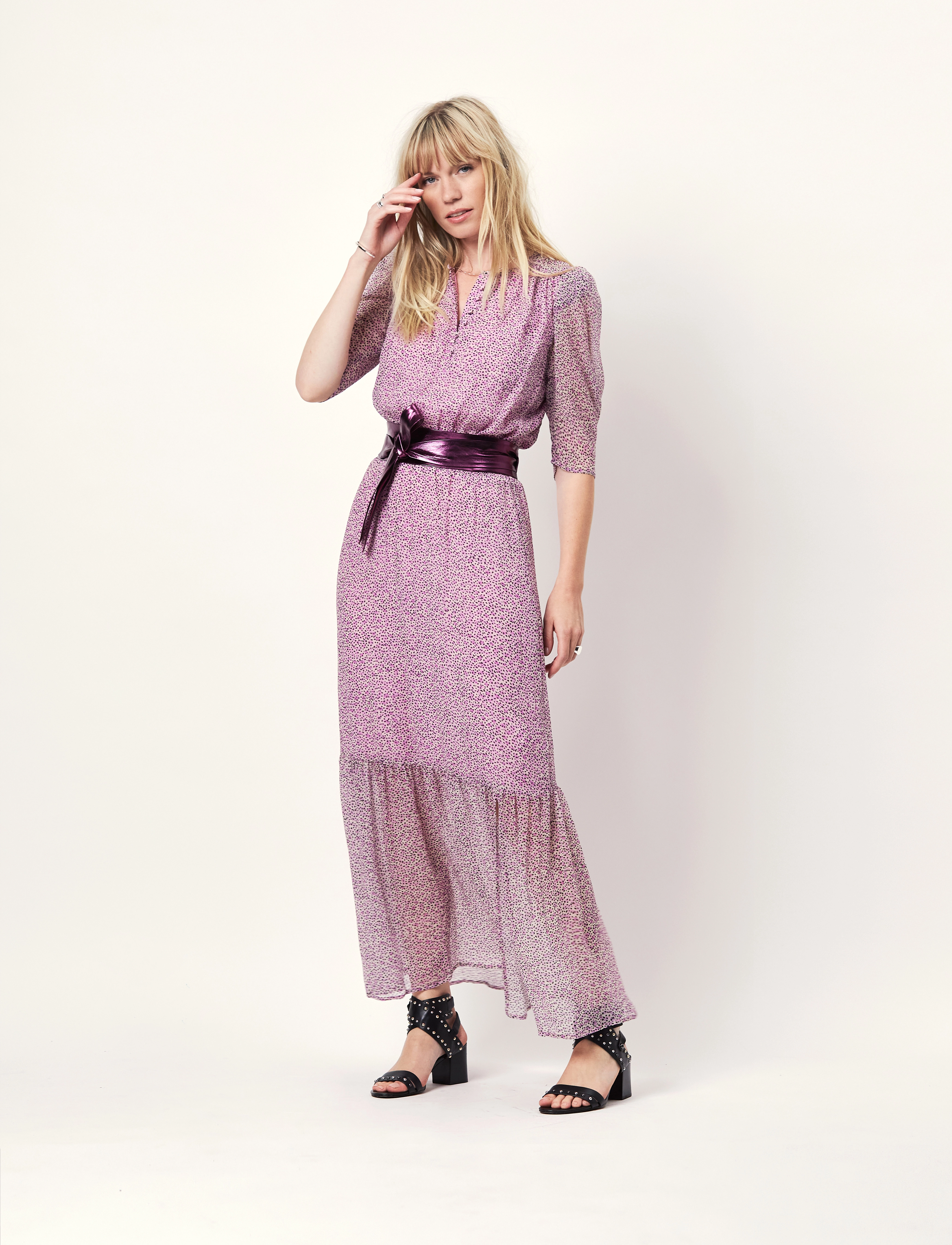 Dante6 D6Enika maxi dress - Jurken - MULTICOLOUR / pink/rose