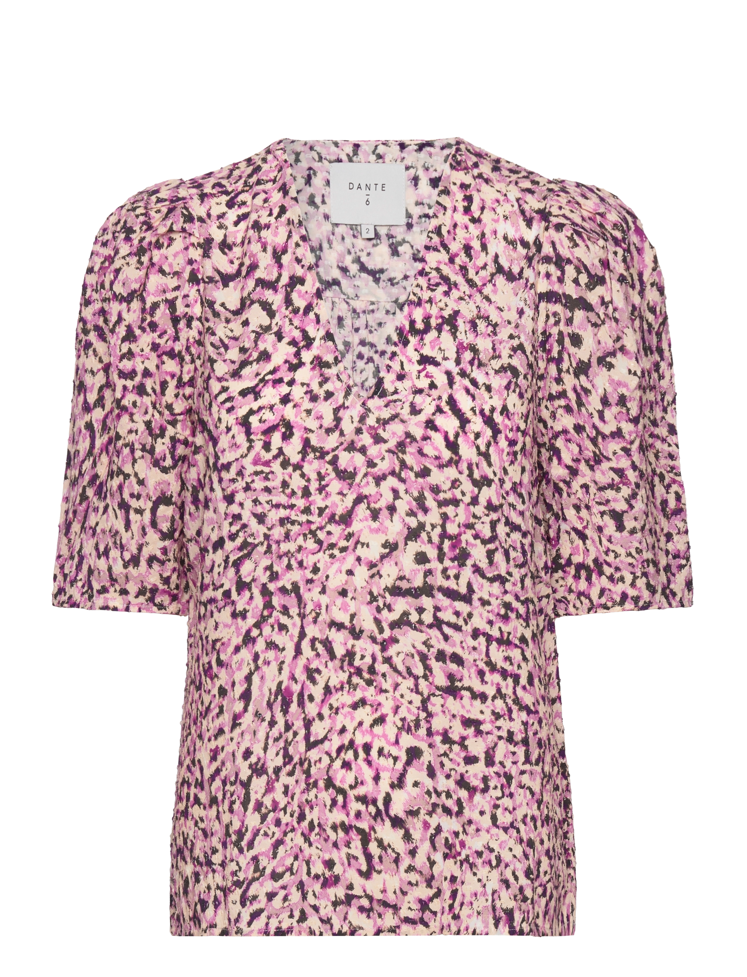 Dante6 - D6Doja puff sleeve top - kurzämlige blusen - multicolour - 1