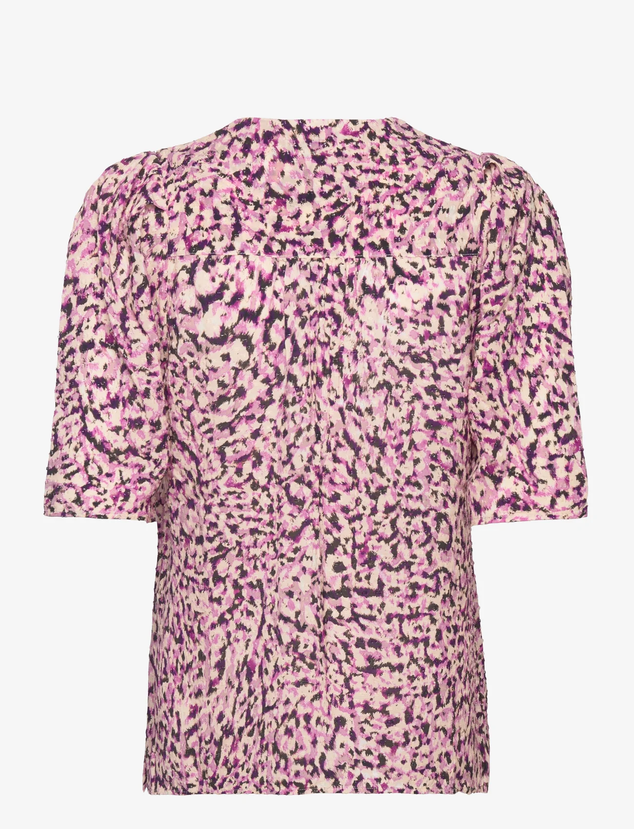 Dante6 - D6Doja puff sleeve top - short-sleeved blouses - multicolour - 1