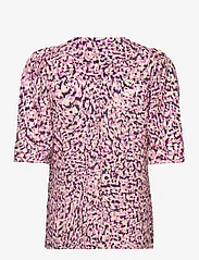Dante6 - D6Doja puff sleeve top - short-sleeved blouses - multicolour - 1