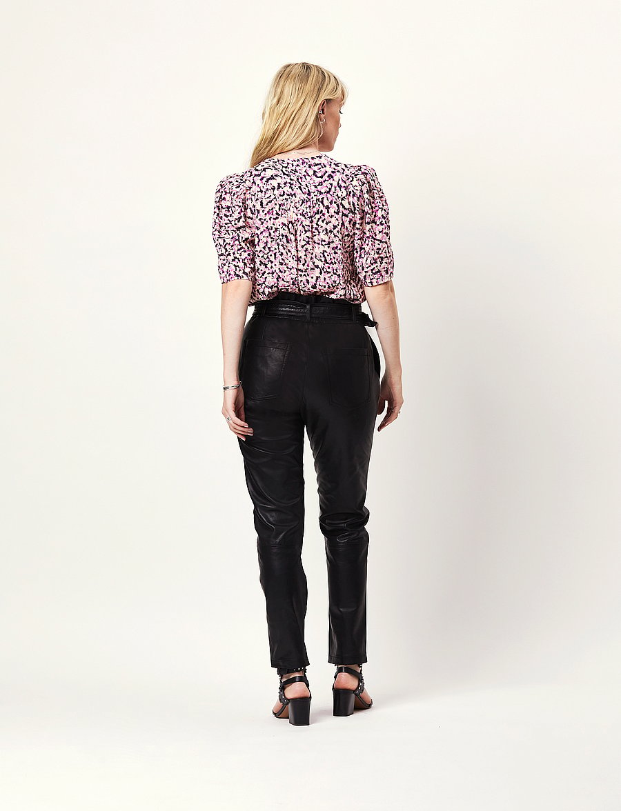 Dante6 - D6Doja puff sleeve top - kurzärmelige blusen - multicolour - 4