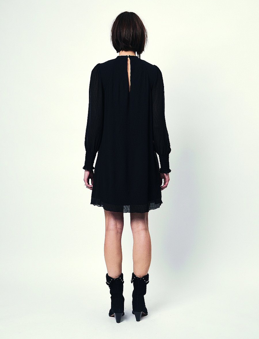 Dante6 - D6Mercury smocked mini dress - robes courtes - raven - 3