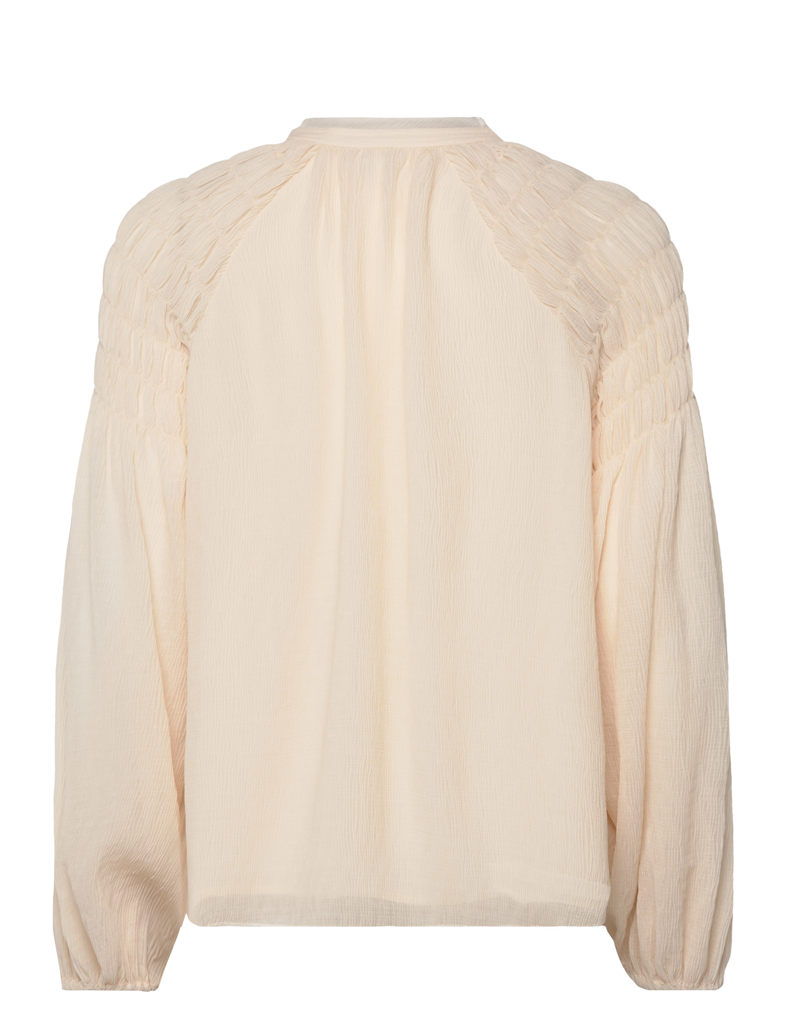 Dante6 - D6Aubrey smocked blouse - butter cream - 2