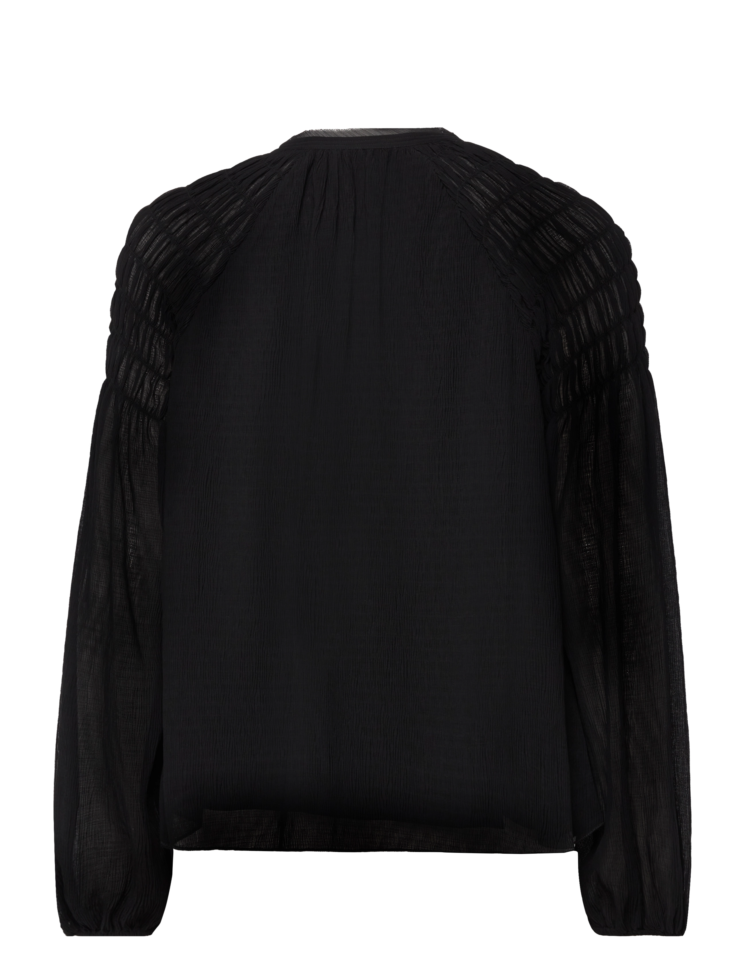 Dante6 - D6Aubrey smocked blouse - raven - 2