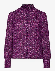Dante6 - D6Moiré printed blouse - langærmede bluser - multicolour - 0