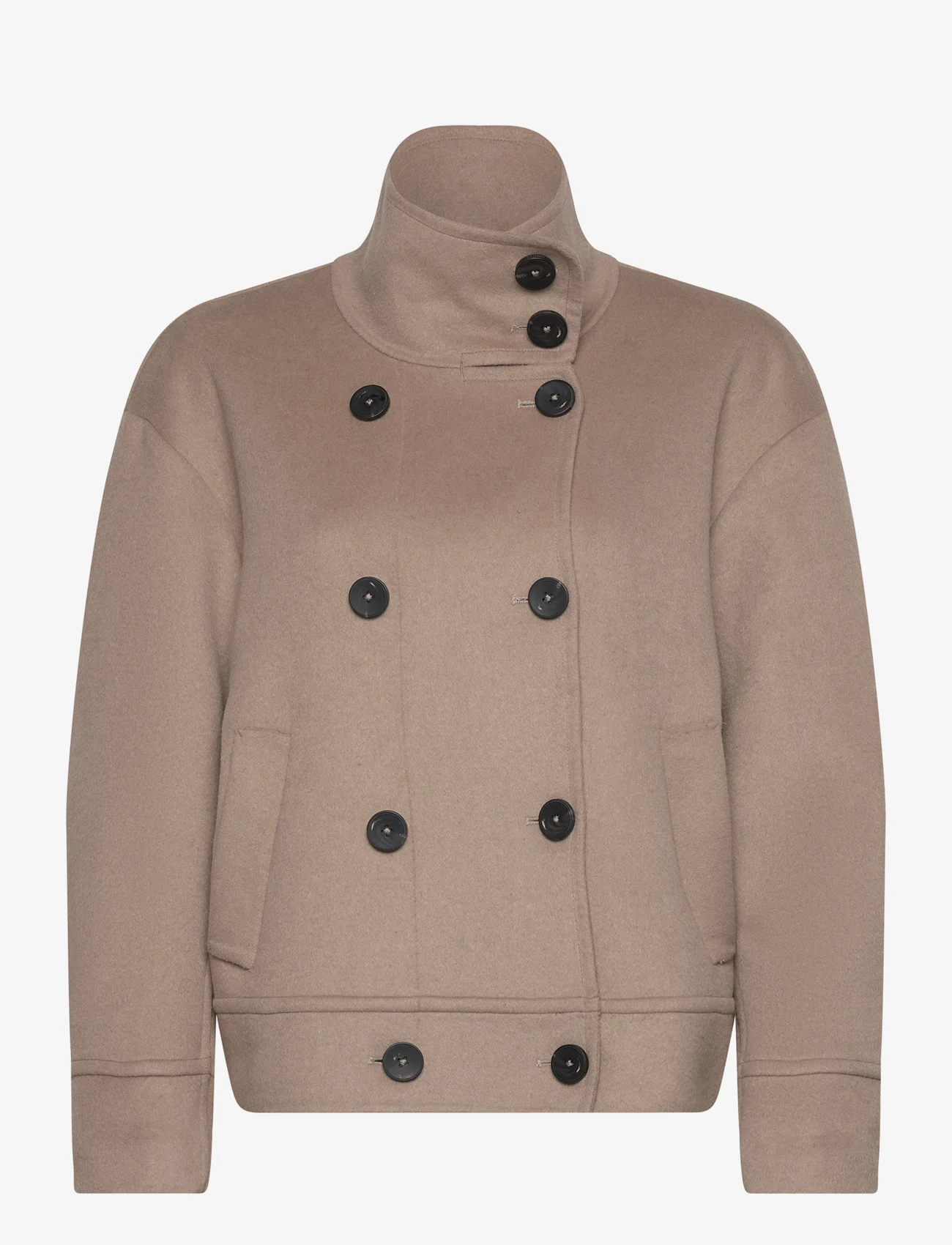 Dante6 - D6Wilder coat short - winter jackets - light taupe - 0