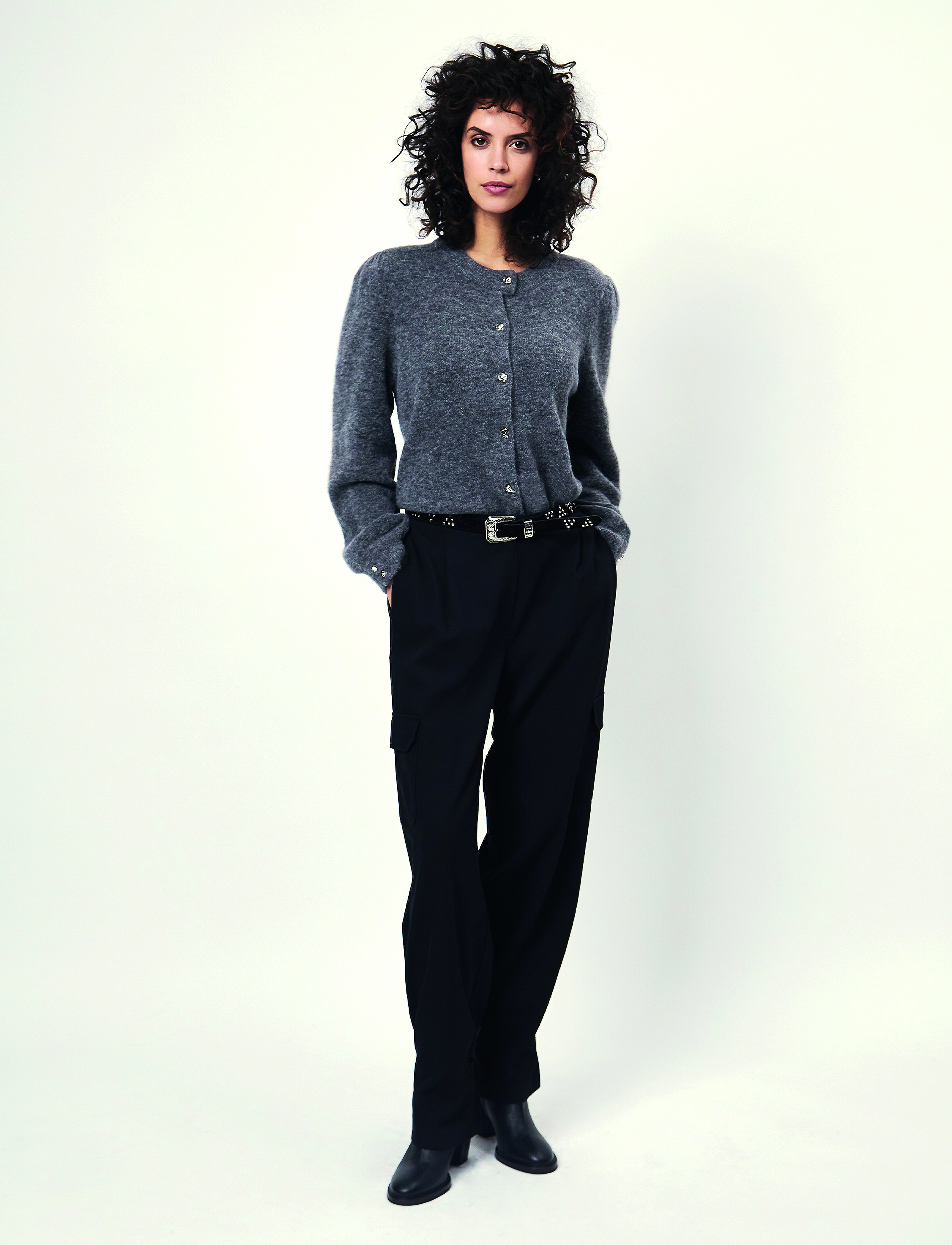 Dante6 - D6Attica cardigan - heather grey - 2