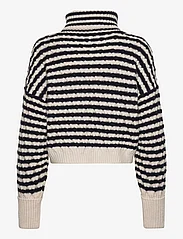 Dante6 - D6Veneto stripe turtle sweater - megztiniai su aukšta apykakle - butter cream - 1