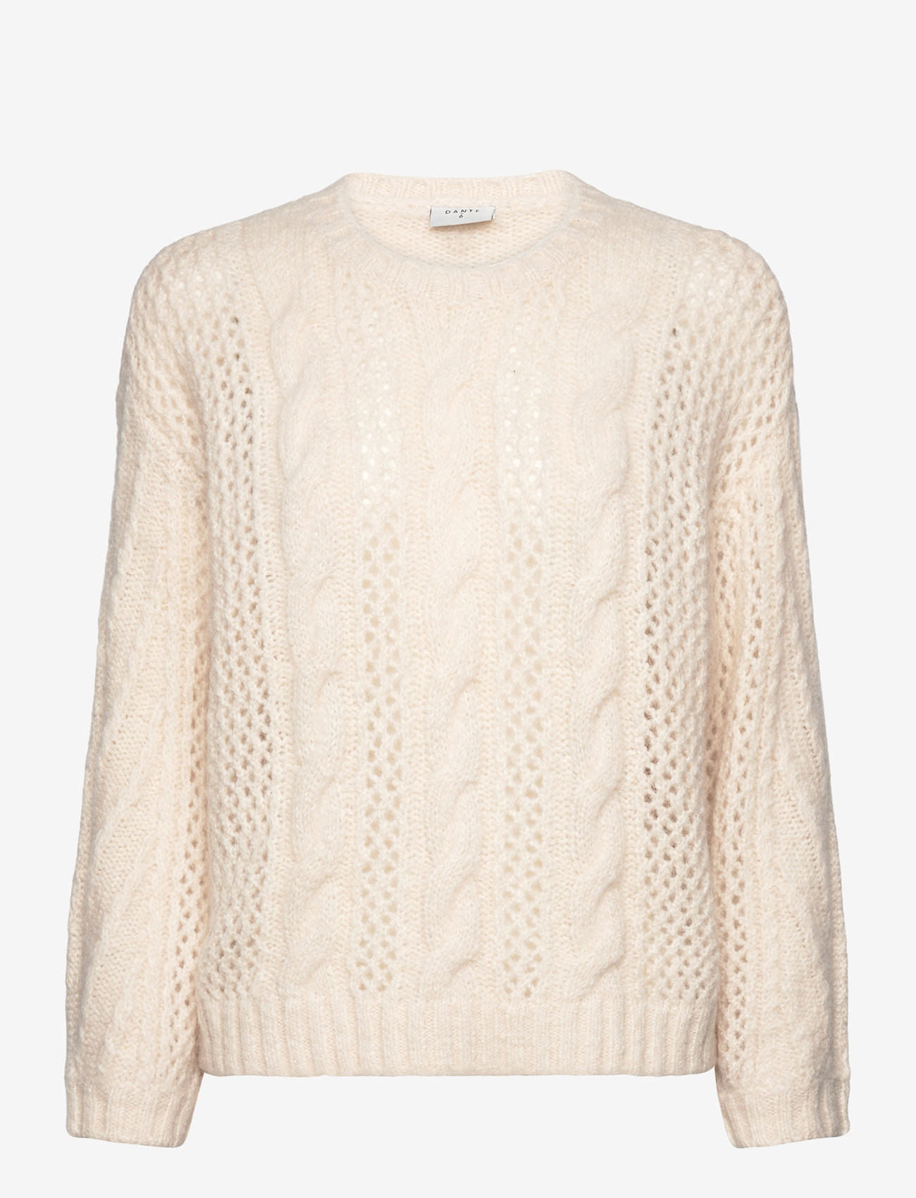 Dante6 - D6Flory cable sweater - sügisesed riided - butter cream - 0