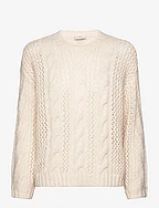D6Flory cable sweater - BUTTER CREAM