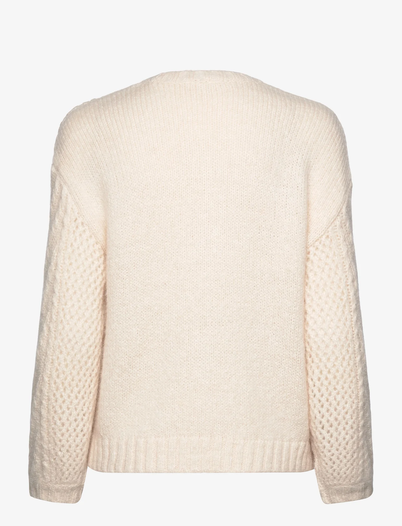 Dante6 - D6Flory cable sweater - neulepuserot - butter cream - 1
