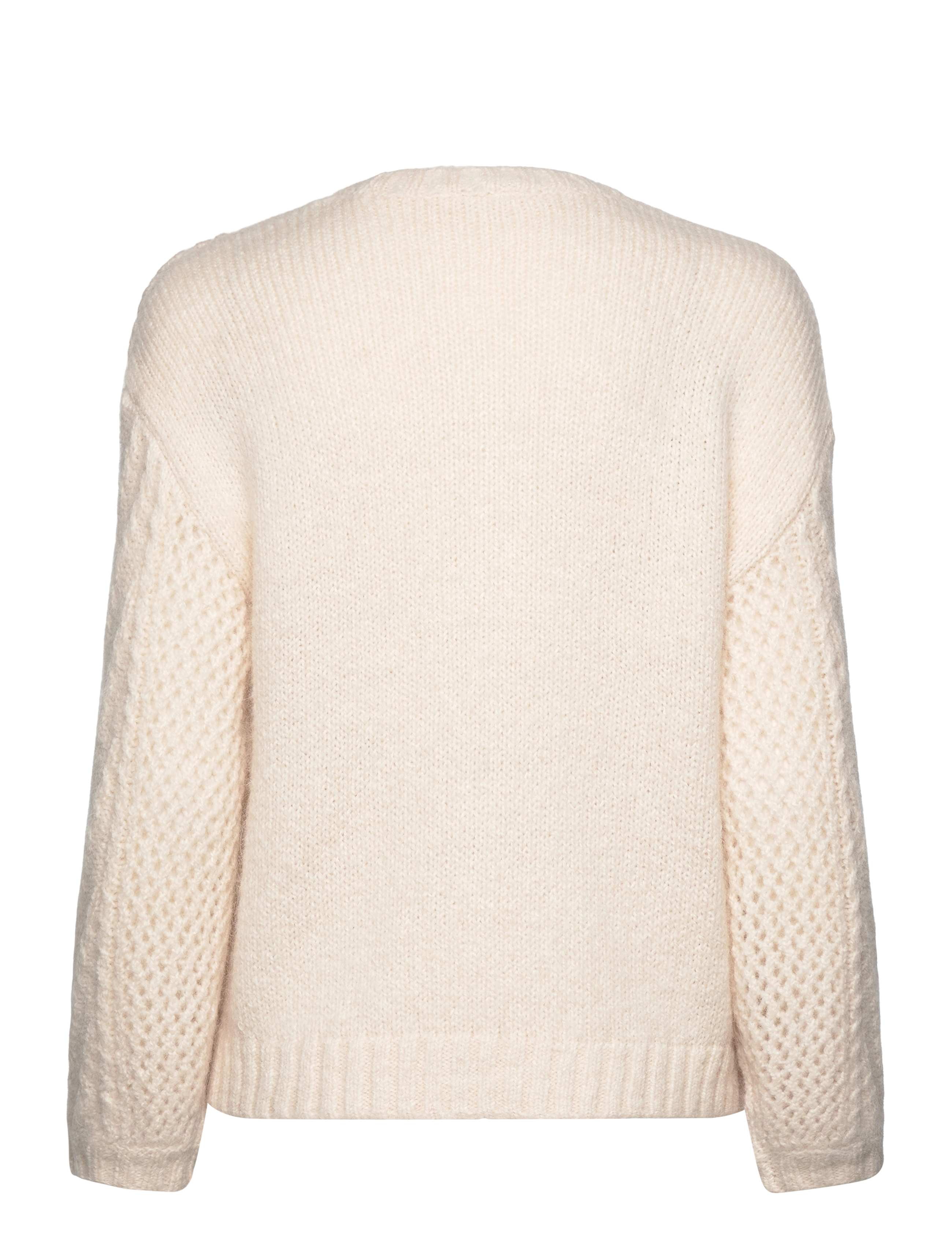Dante6 - D6Flory cable sweater - trøjer - butter cream - 1