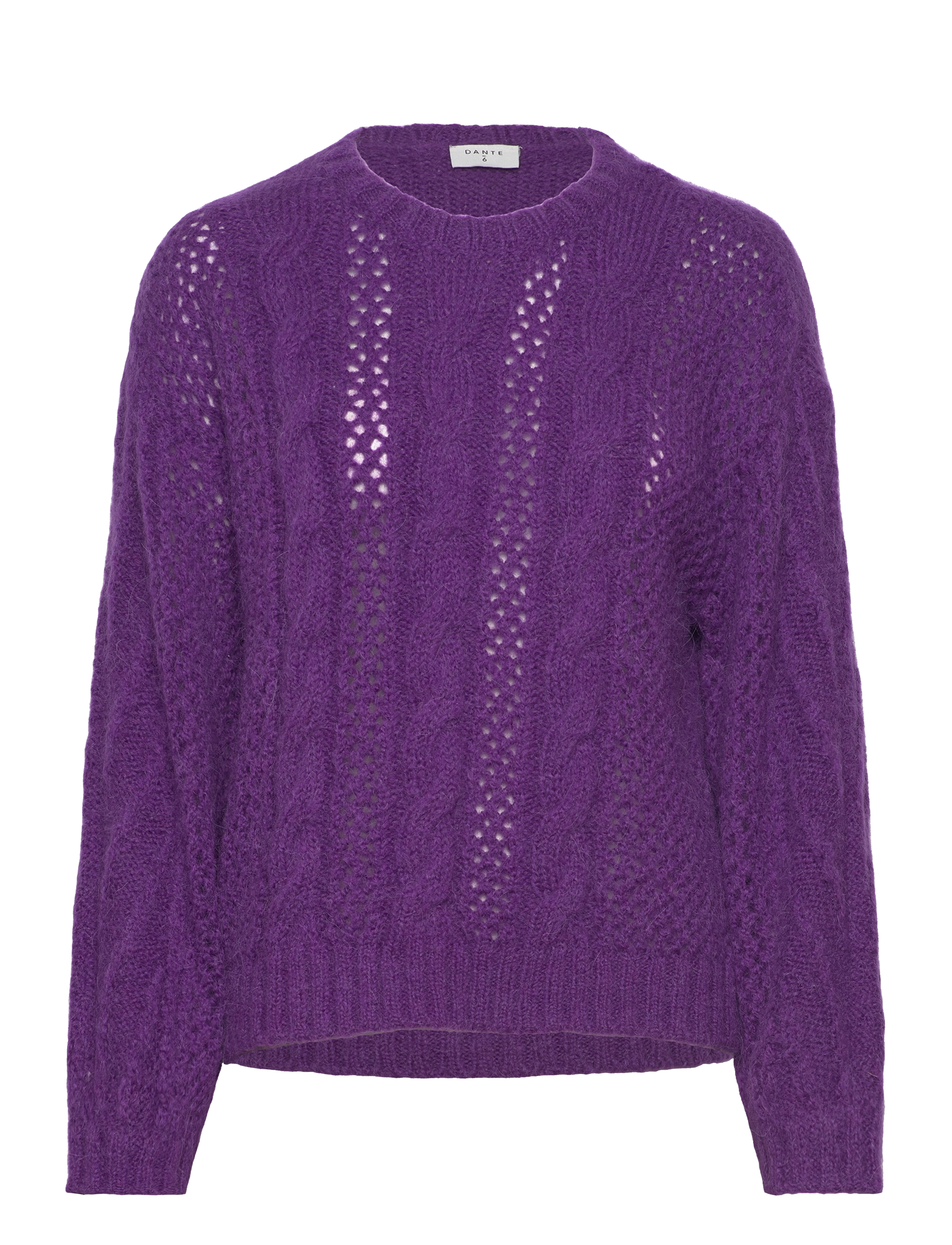 D6Flory cable sweater - ELECTRIC PURPLE