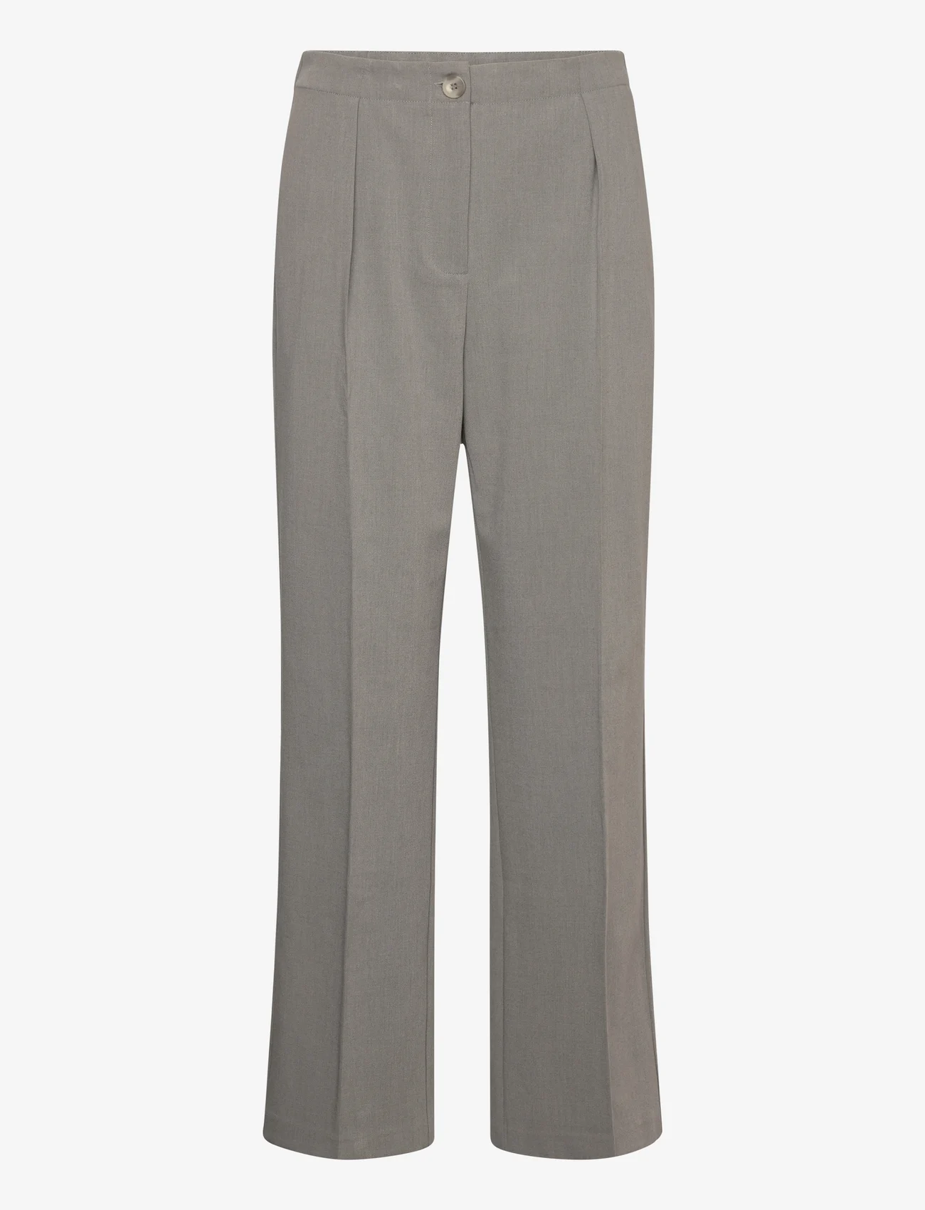 Dante6 - D6Fynn tailored pants - raka byxor - pure grey - 1