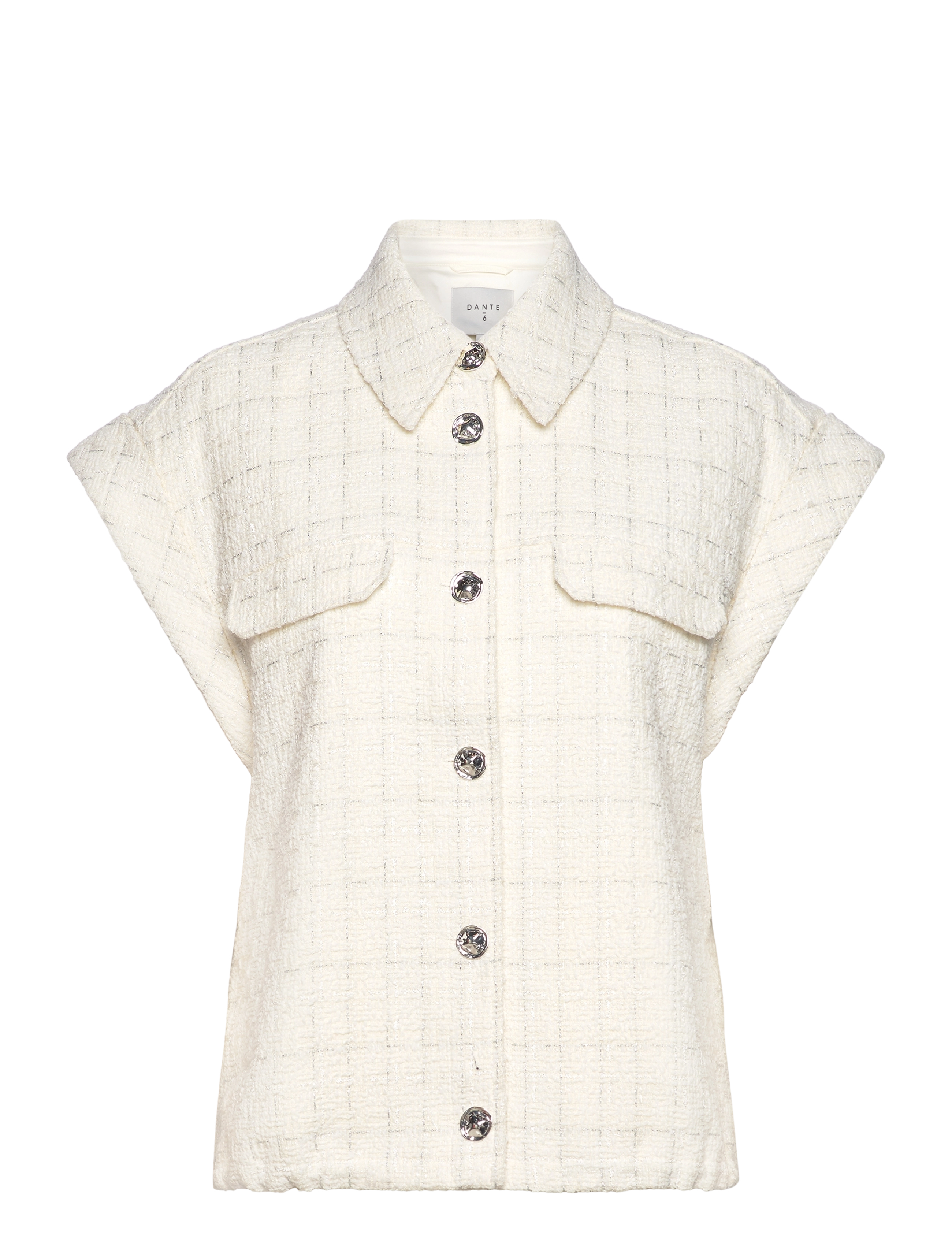 Dante6 - D6Denver bouclé waistcoat - butter cream - 1