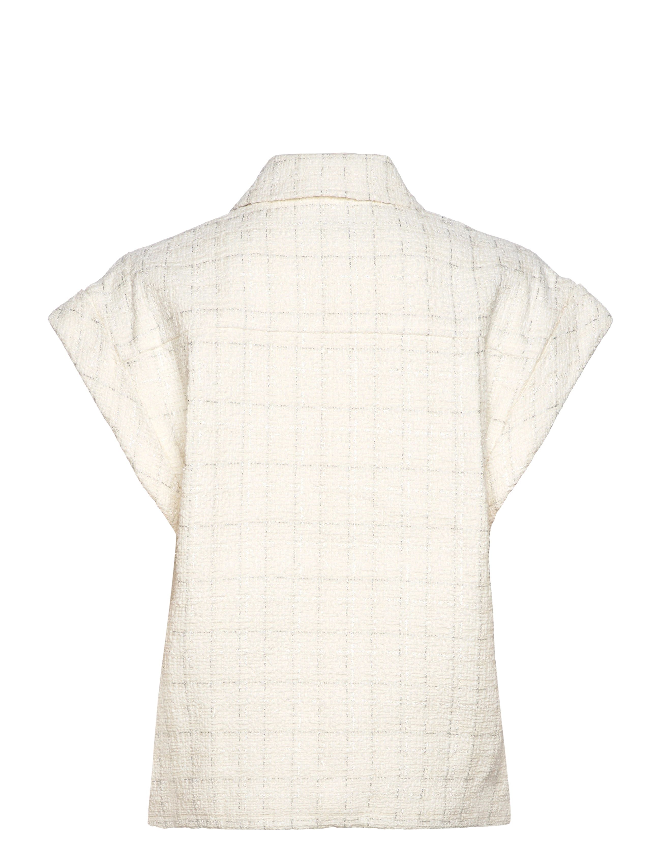 Dante6 - D6Denver bouclé waistcoat - butter cream - 2