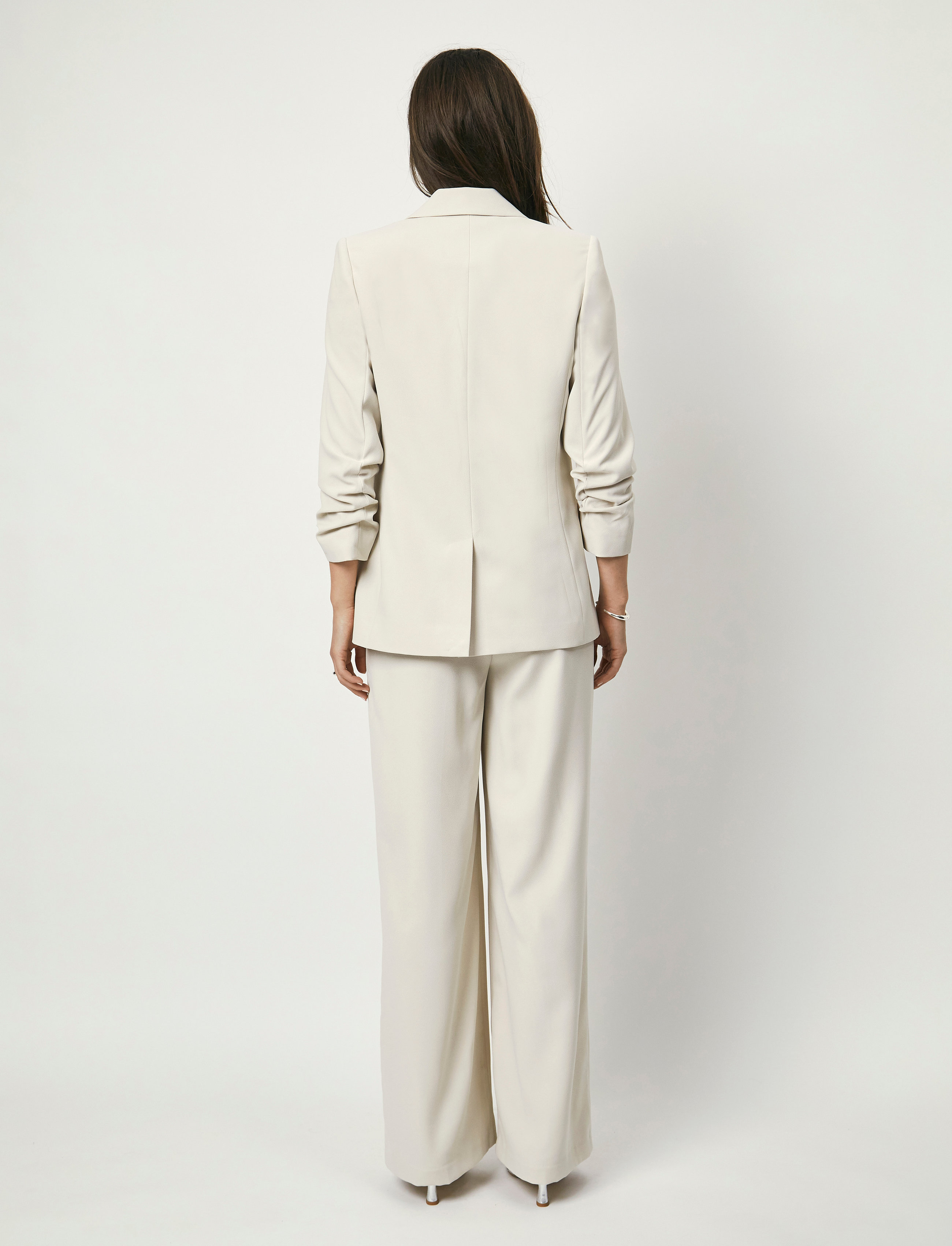 Dante6 - D6Daya cropped sleeve blazer - whisper chalk - 4