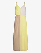 D6Ruelle colourblock dress - WHISPER CHALK