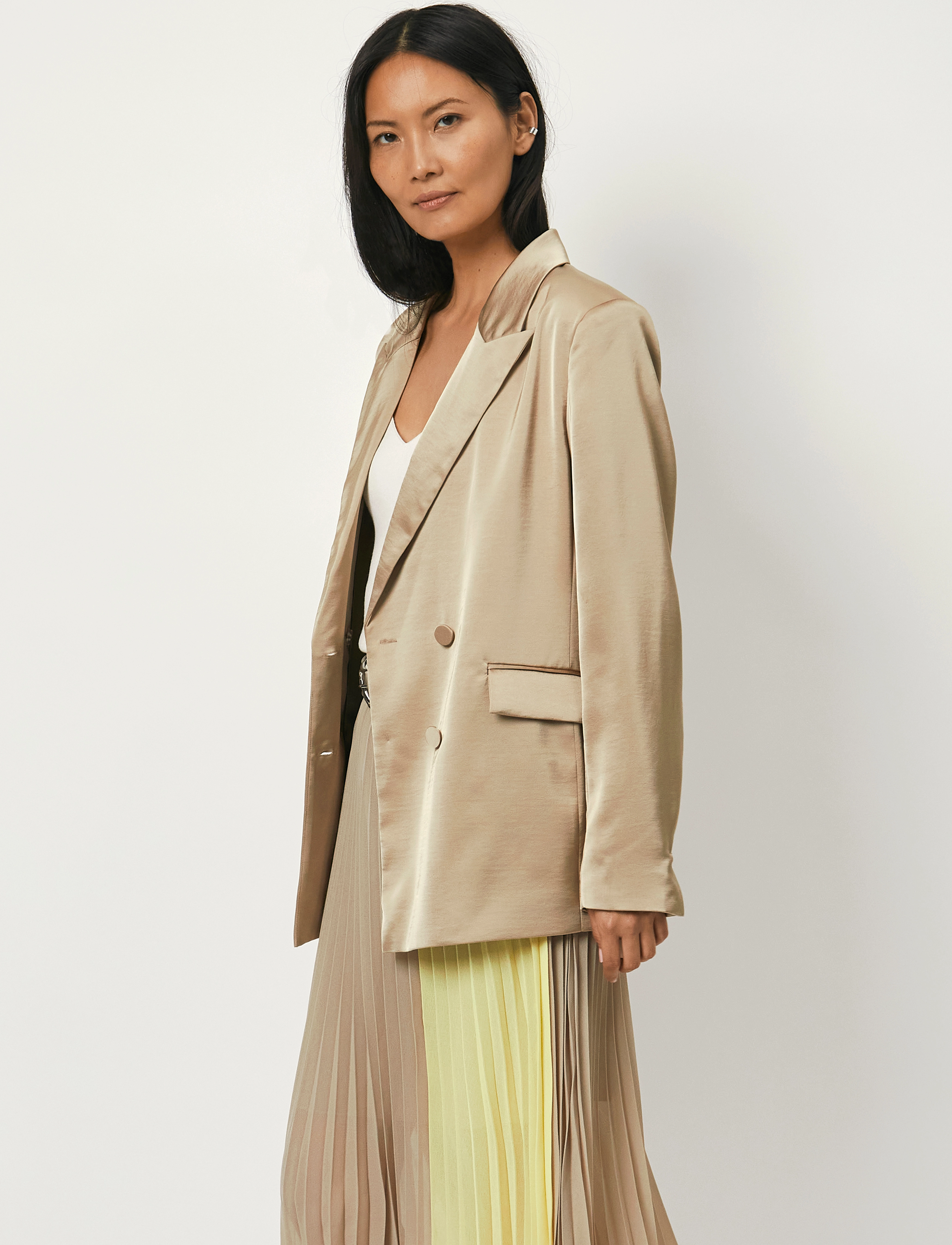 Dante6 - D6Faraway colourblock skirt - midi nederdele - dry sand - 3