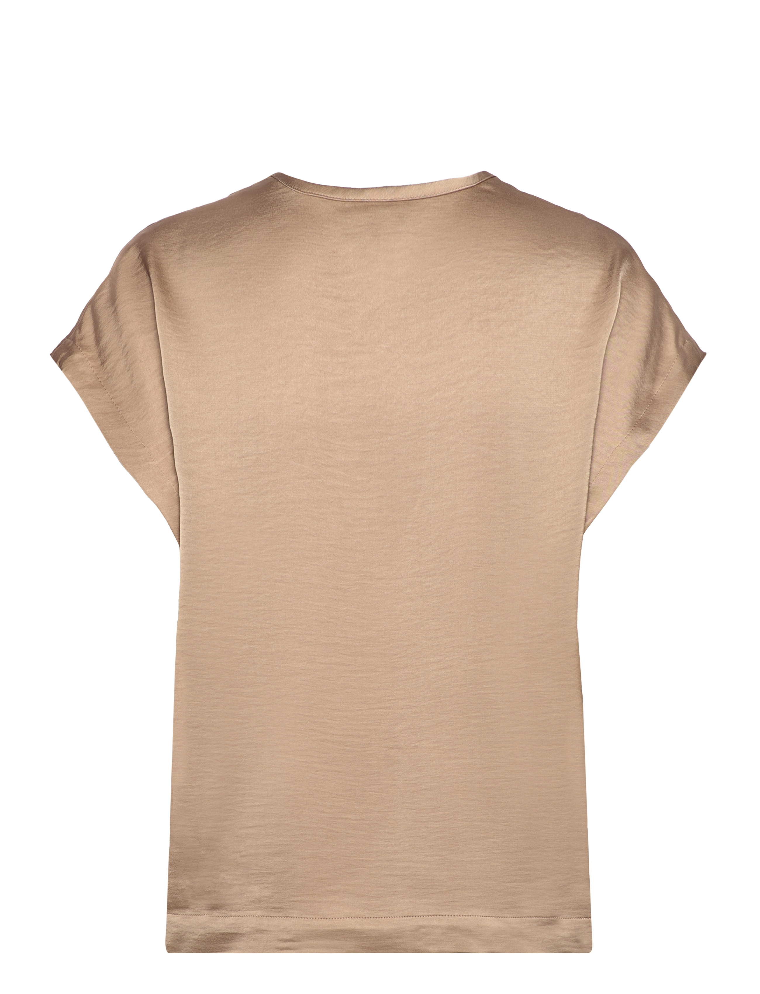 Dante6 - D6Luiza satin v-neck top - dry sand - 3