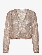 D6Crazyabout sequins cardigan - PINK CHAMPAGNE
