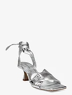 D6Ziya heeled leather sandals - SILVER