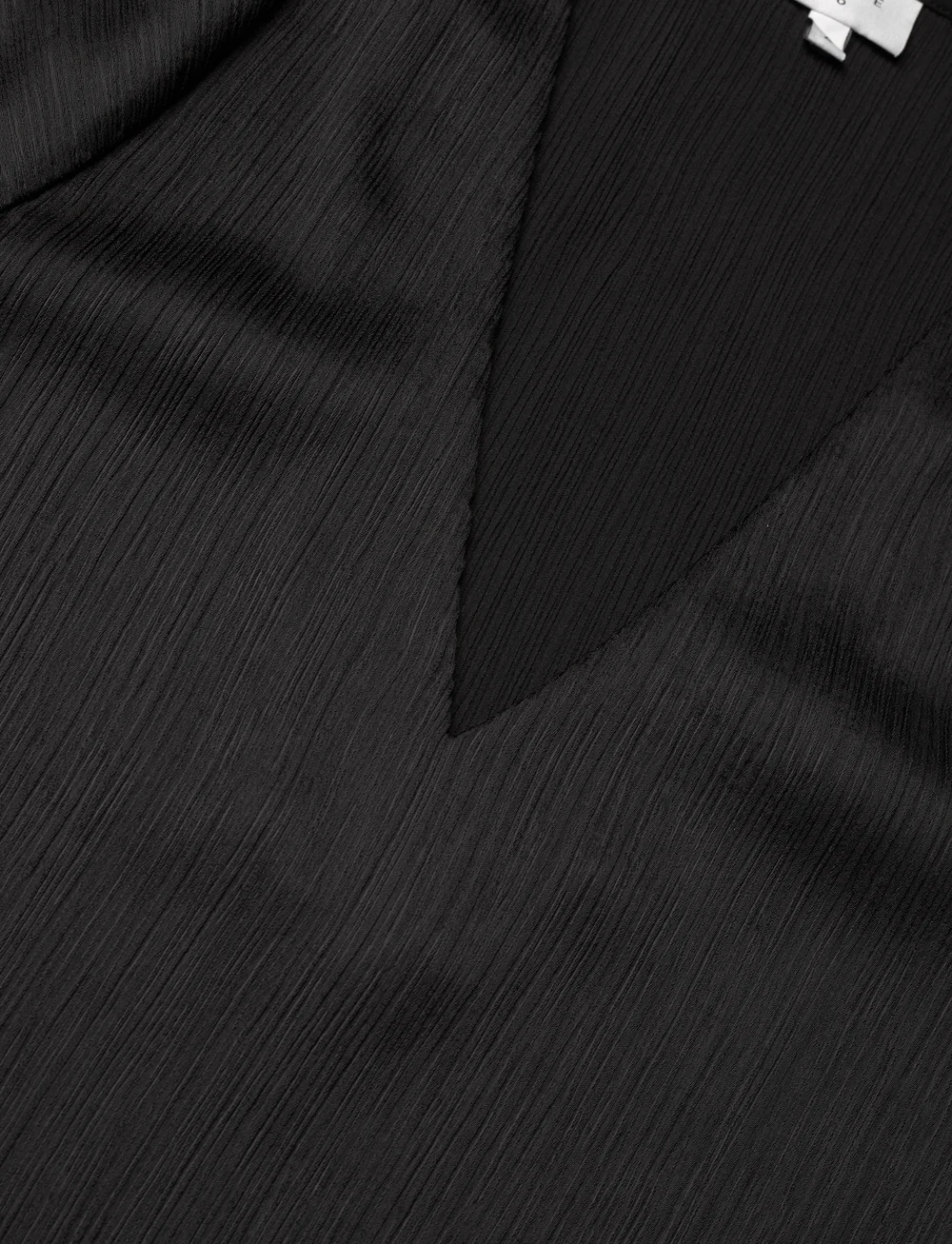 Dante6 - D6Raquel pleated top - kurzämlige blusen - raven - 4