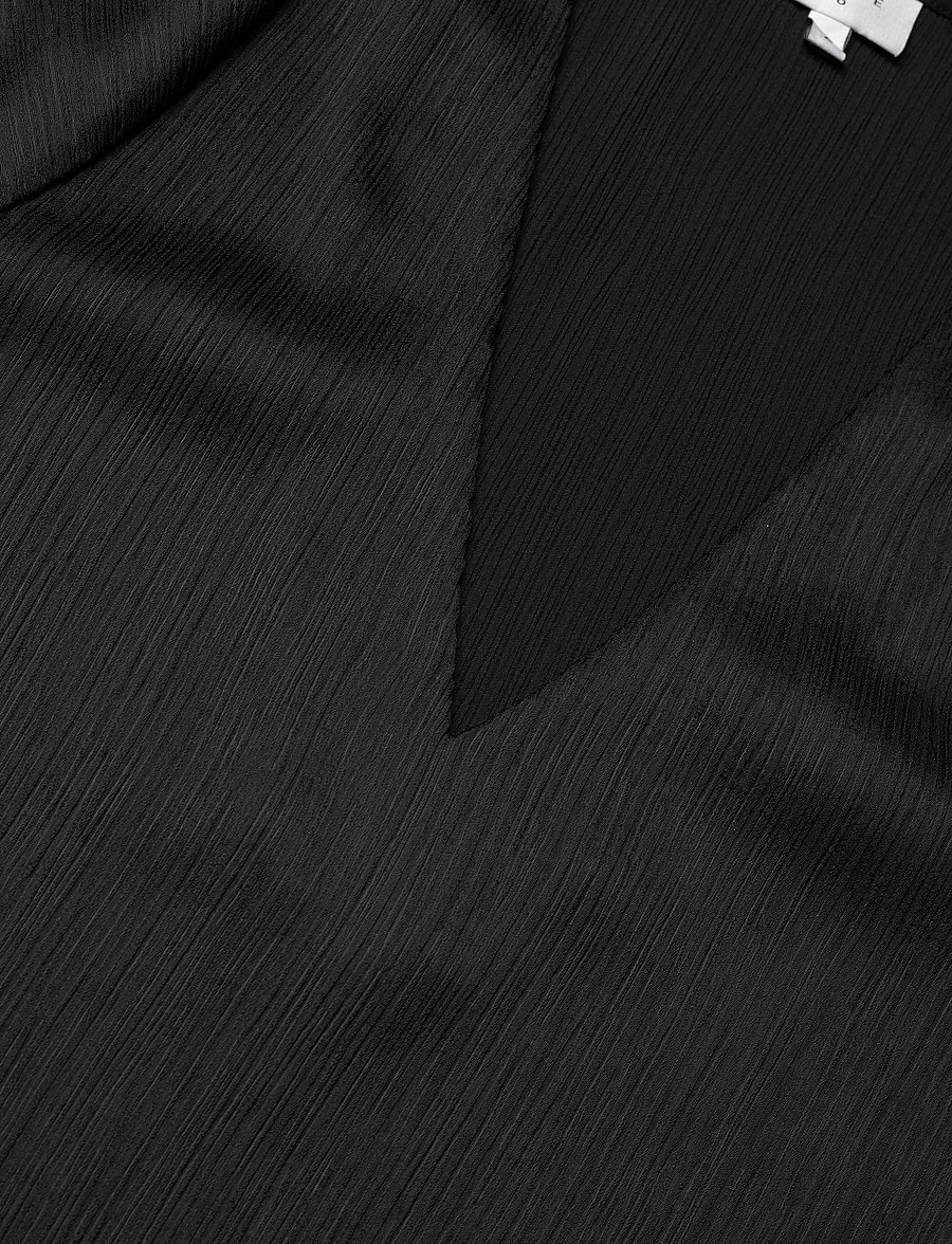 Dante6 - Dante6-Raquel pleated top - kurzärmelige blusen - raven - 4