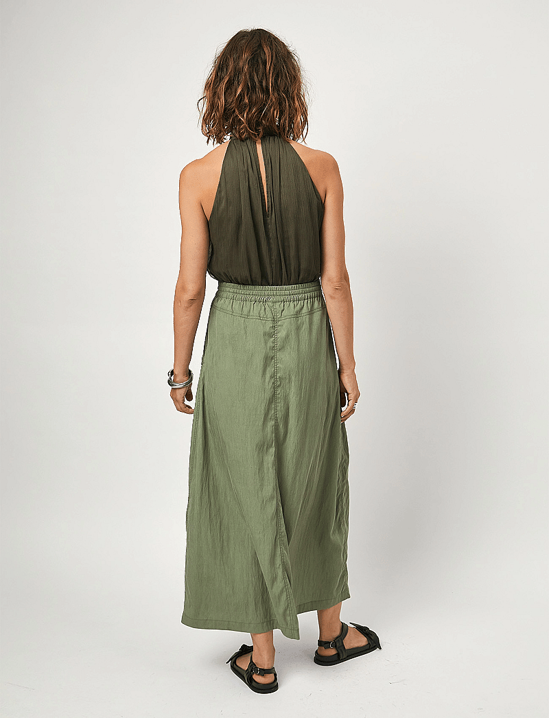 Dante6 - D6Fame pleated halter top - Ärmellose blusen - utility green - 4