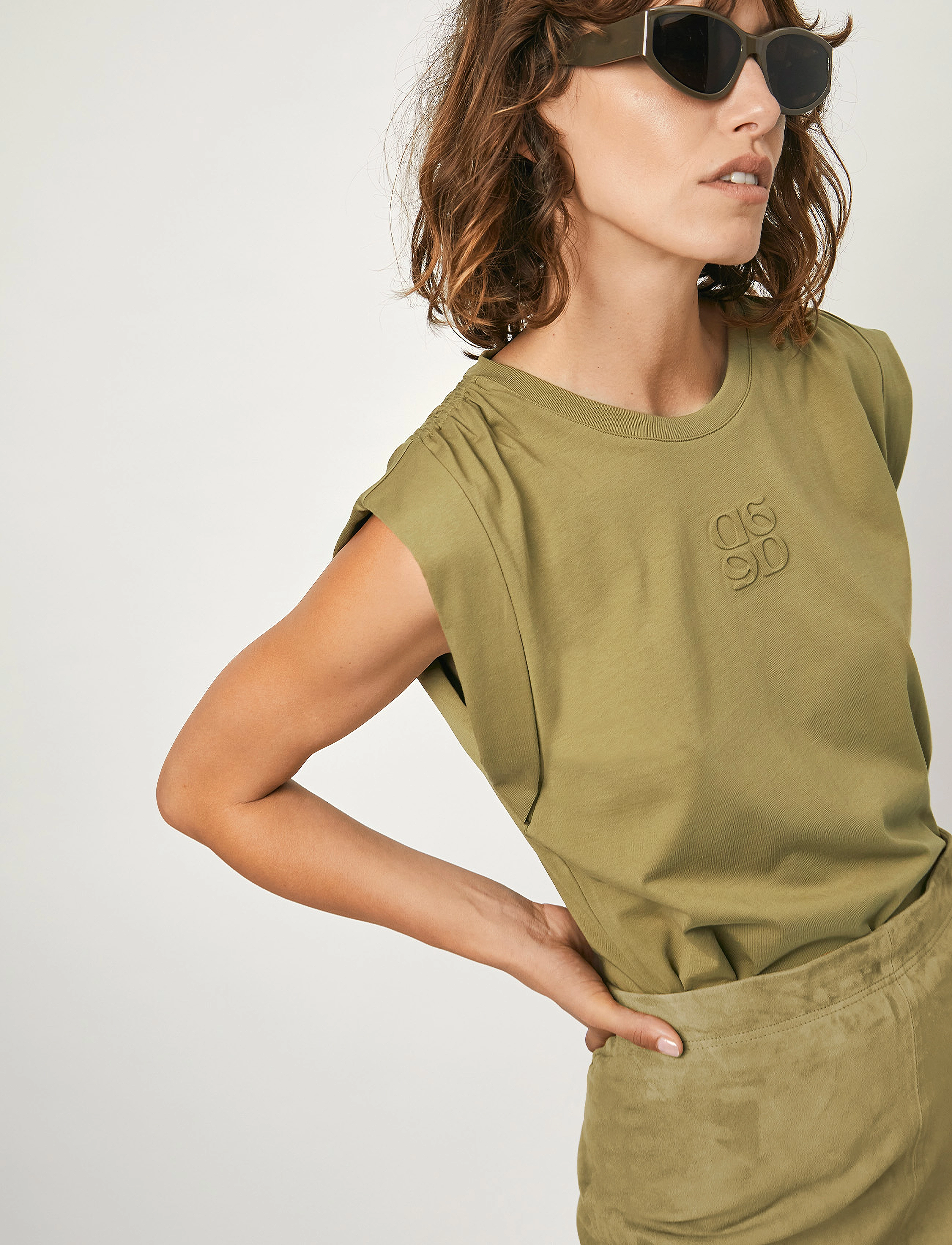 Dante6 - D6Vixen suede mini skirt - korte nederdele - aloË green - 3