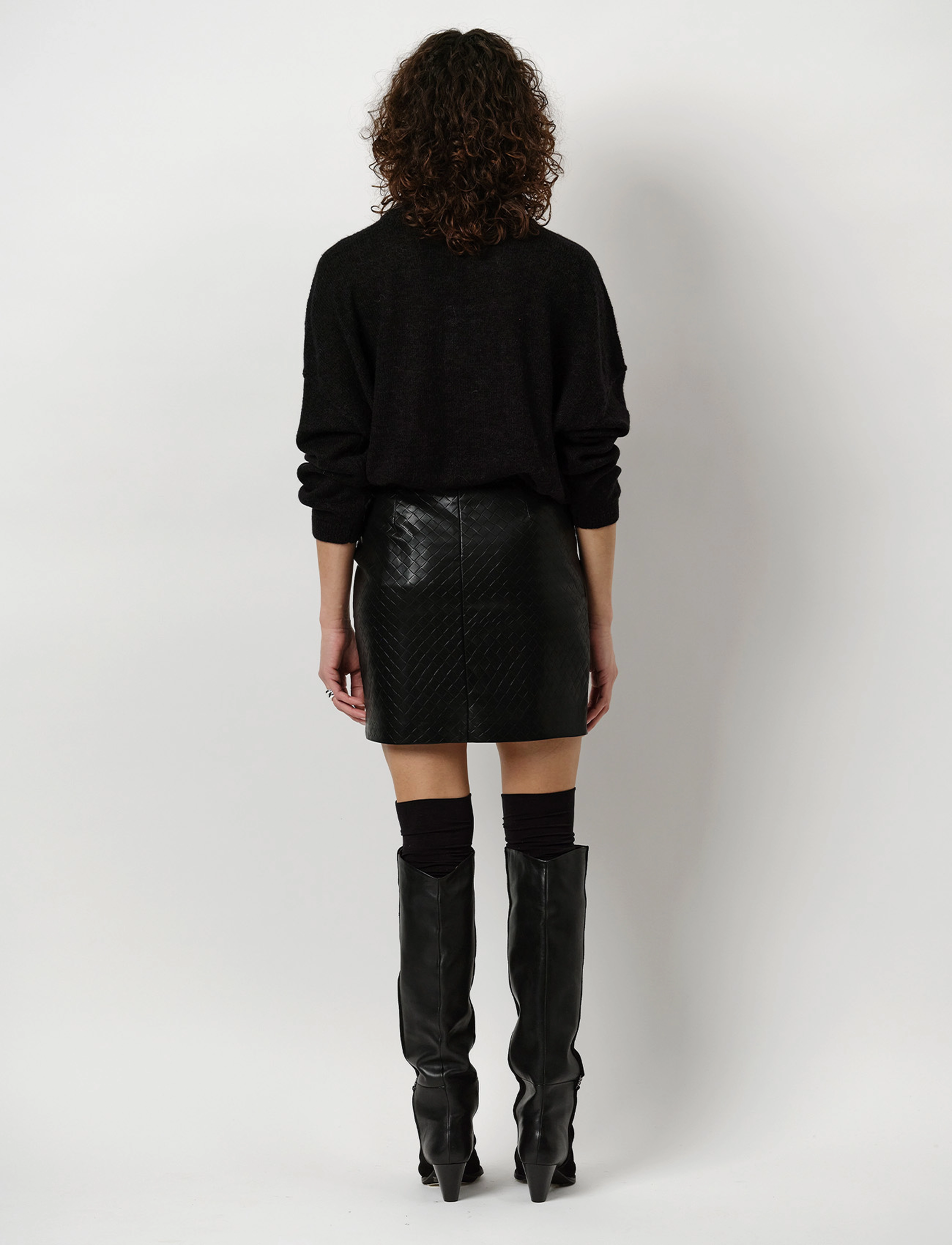 Dante6 - Lawrence faux leather skirt - raven - 4