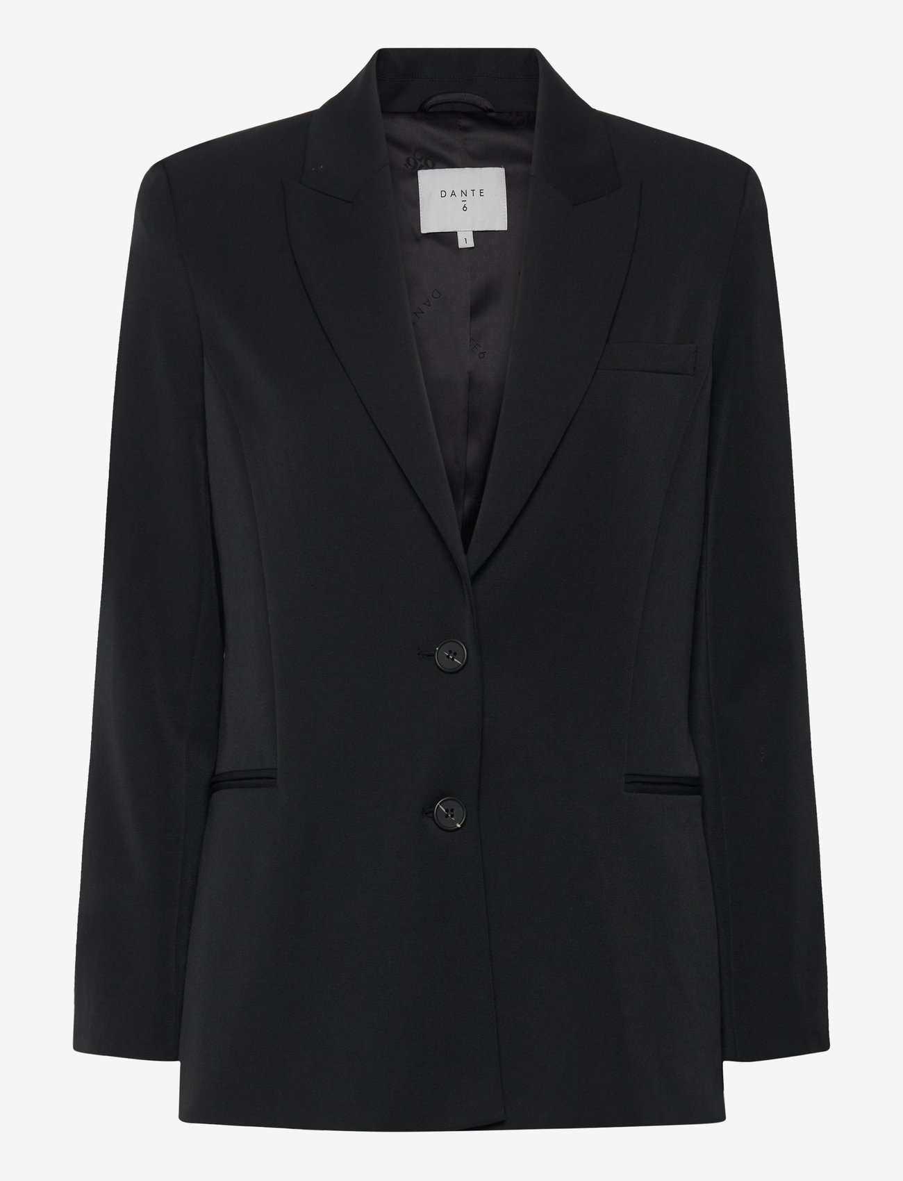 Dante6 - Beadu blazer - Ühes joones nööpidega bleiserid - raven - 0