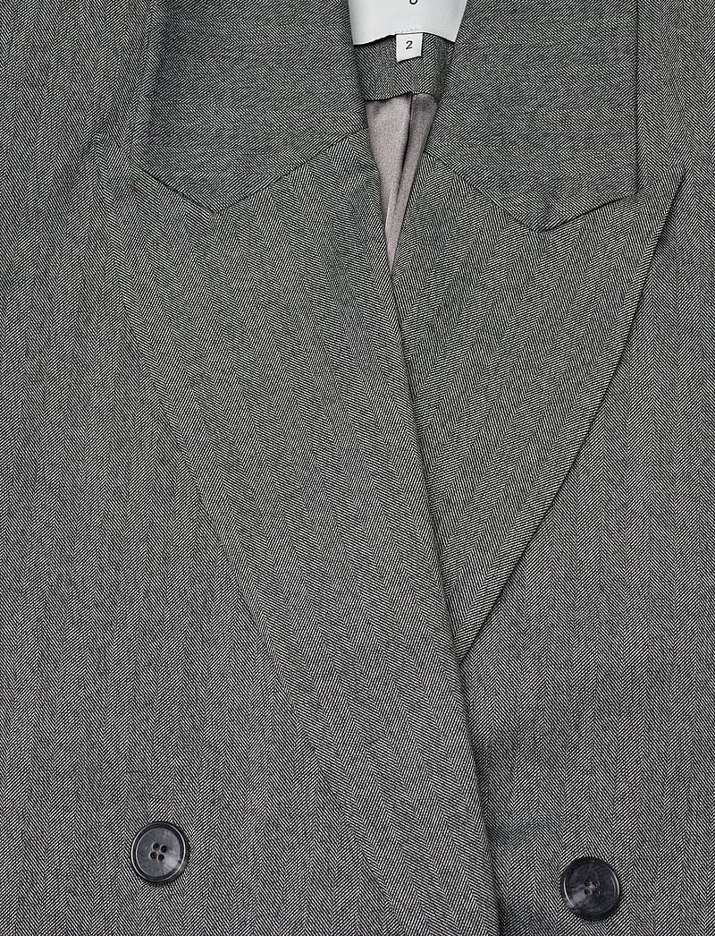 Dante6 - Ceto herringbone blazer - kahes joones nööpidega bleiserid - graphite - 5