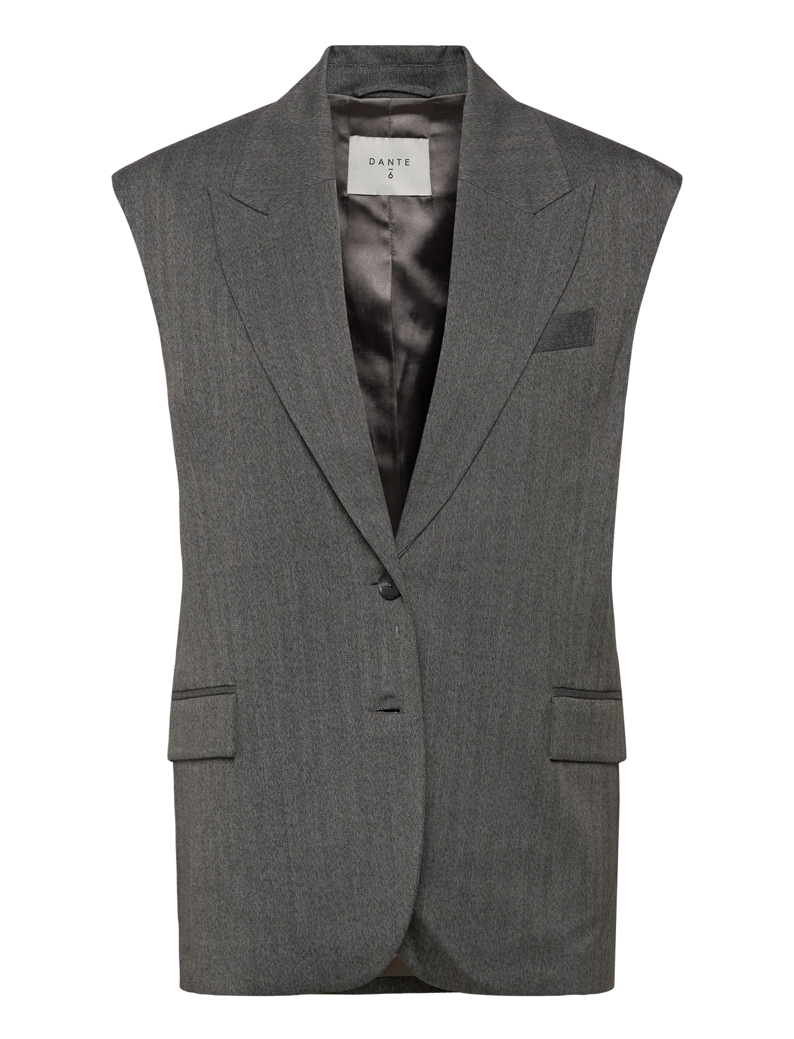 Dante6 Dante6-Avenue herringbone waistcoat - Ärmellose Blazer - GRAPHITE / grey