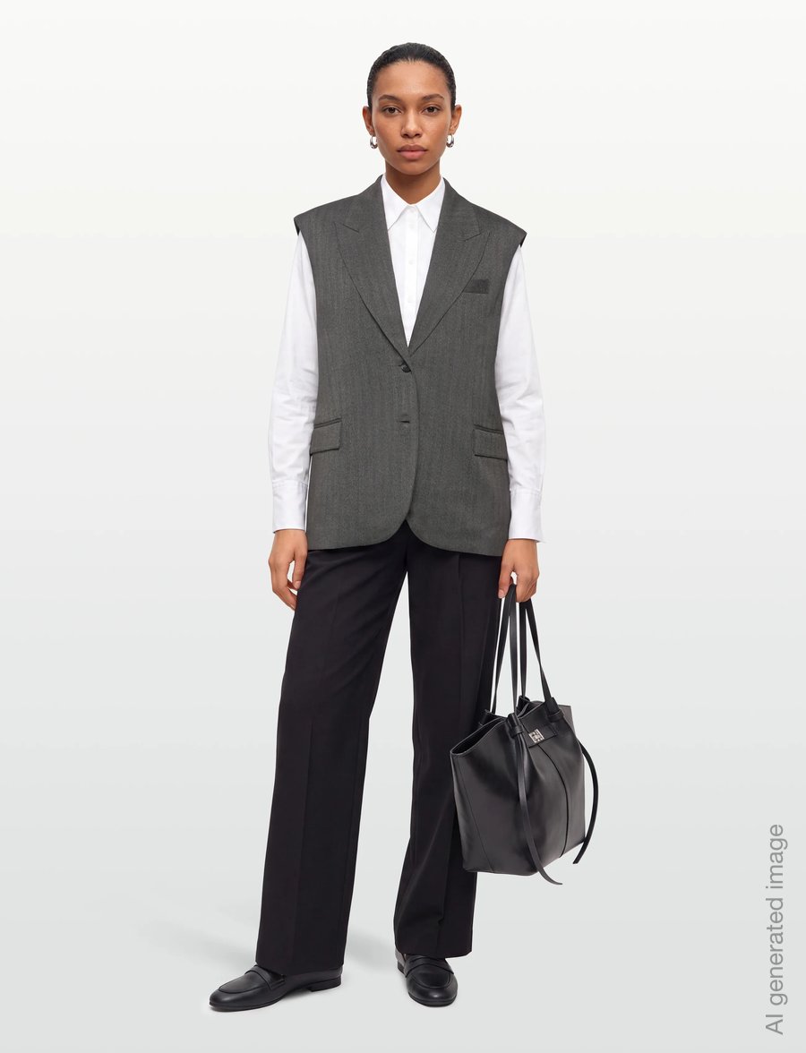 Dante6 - Dante6-Avenue herringbone waistcoat - veste - graphite - 0